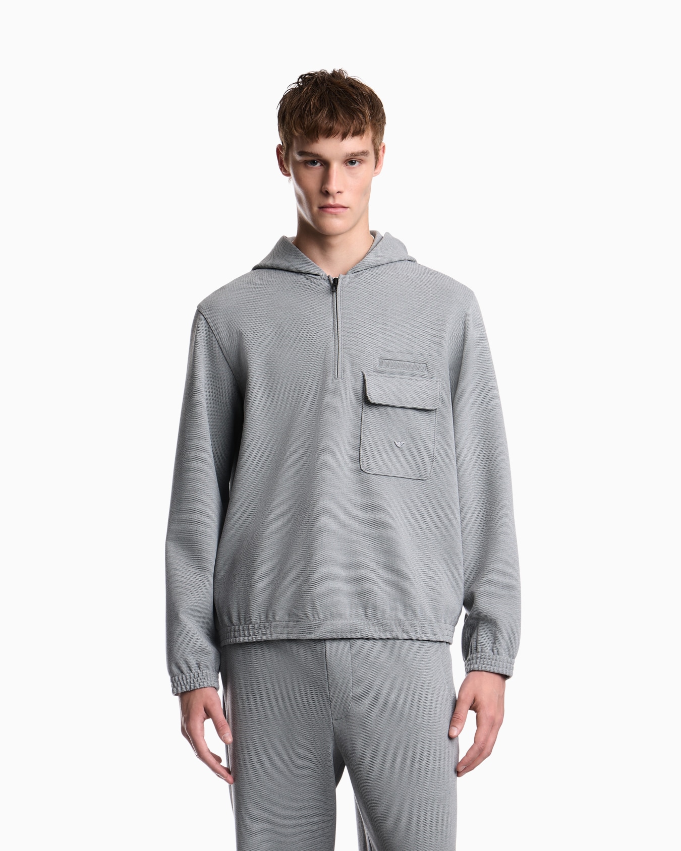 Travel Essential piqué jersey hoodie Slide 3