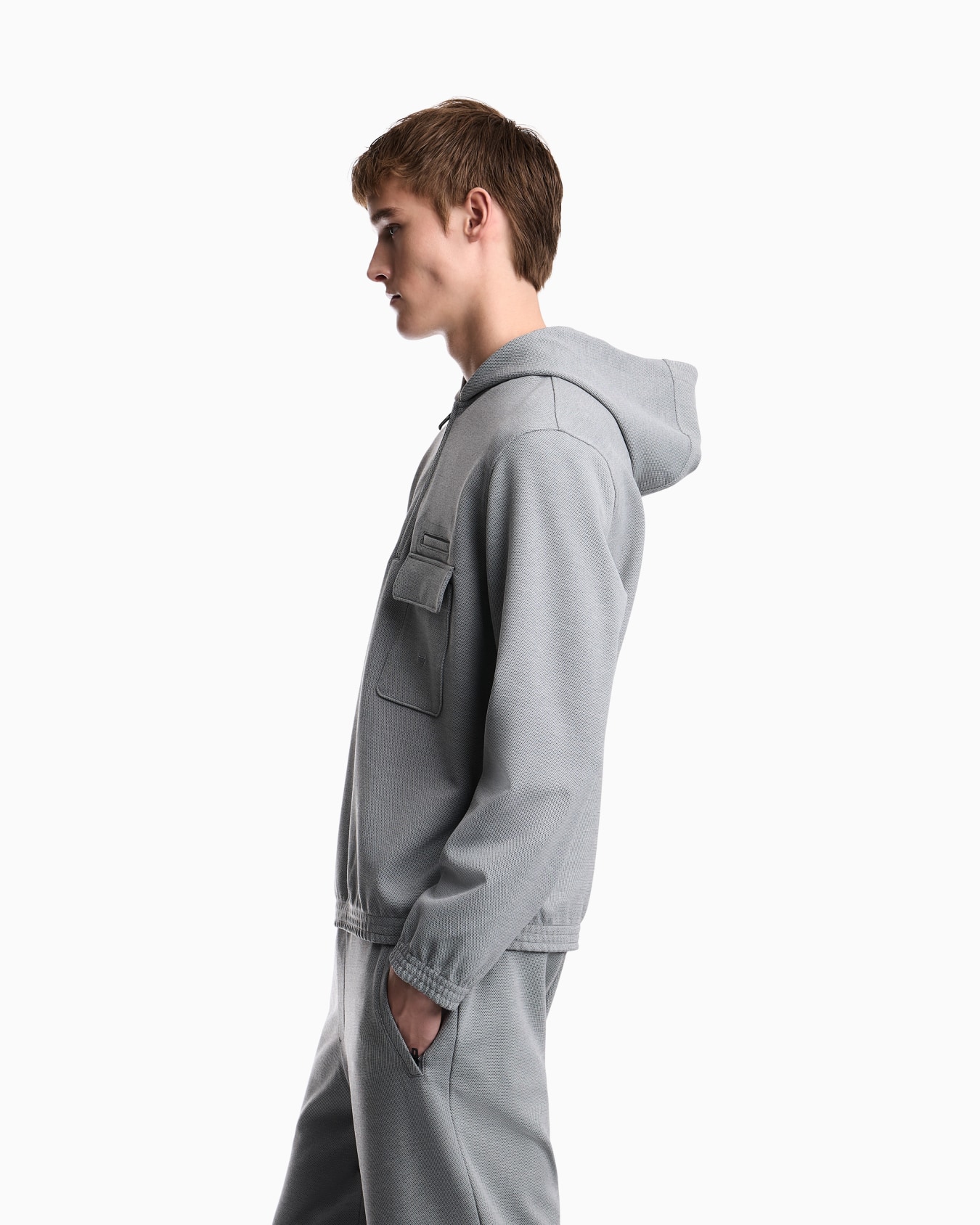 Travel Essential piqué jersey hoodie Slide 7