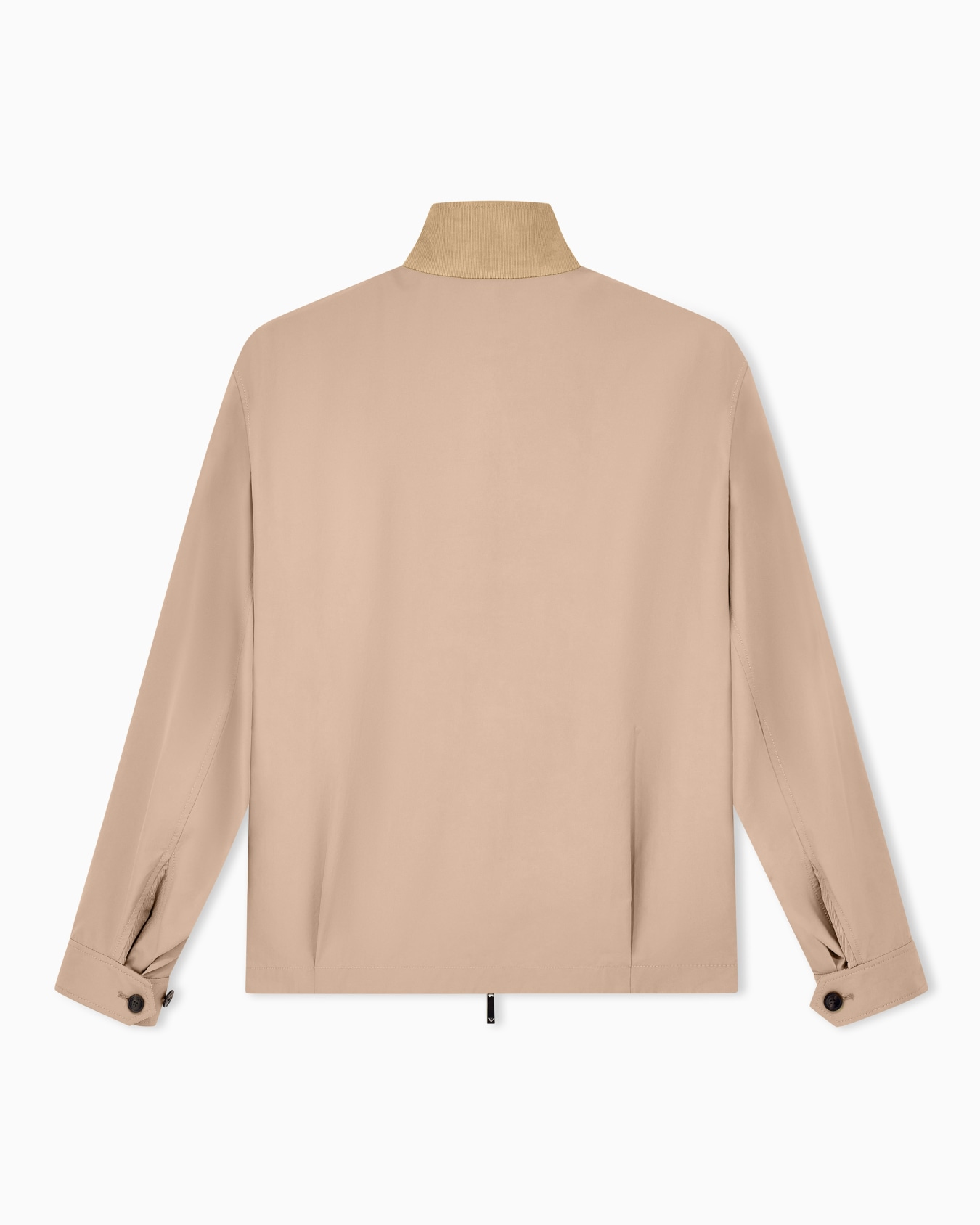 Regular fit blouson jacket in plain fabric with cotton Slide 1