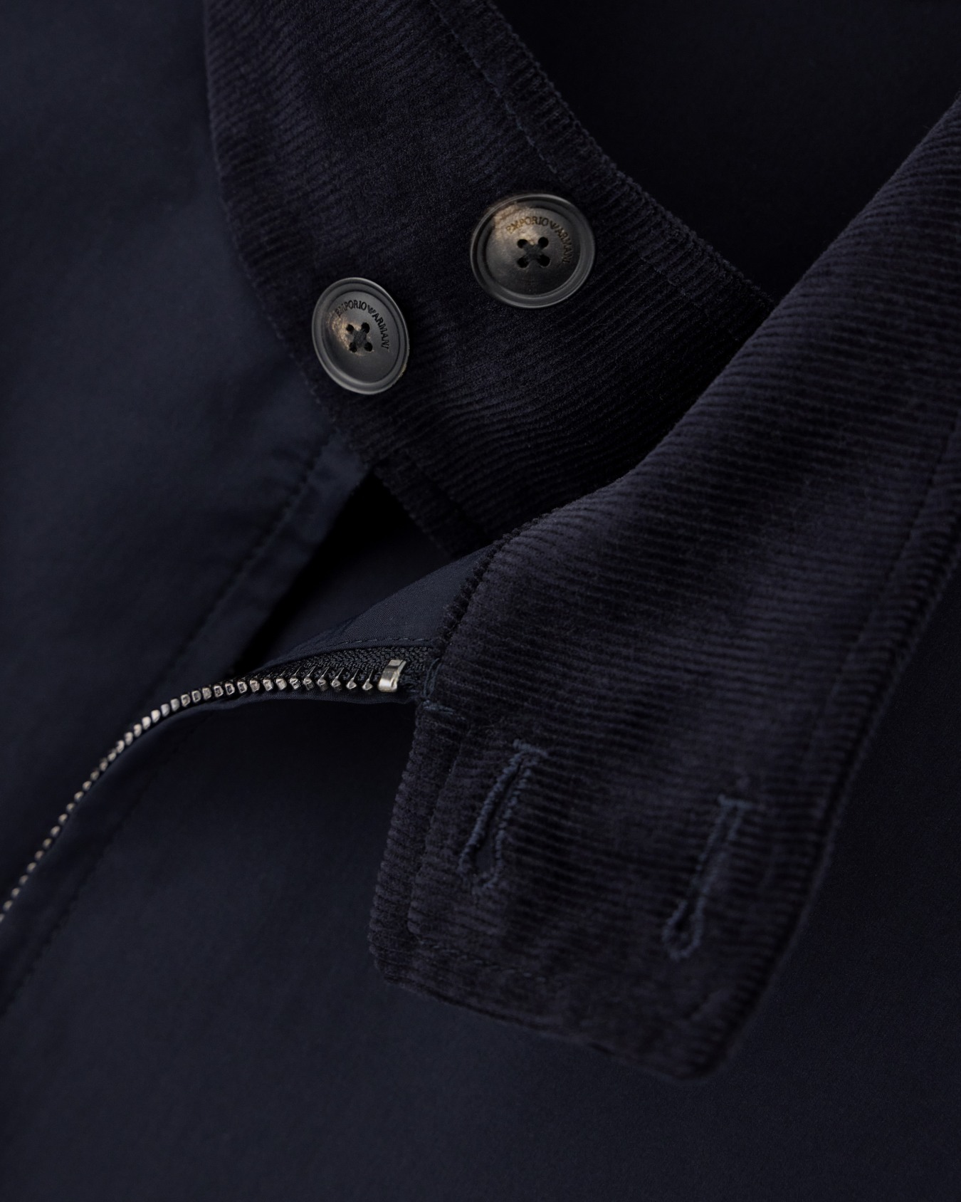 Regular fit blouson jacket in plain fabric with cotton Slide 4