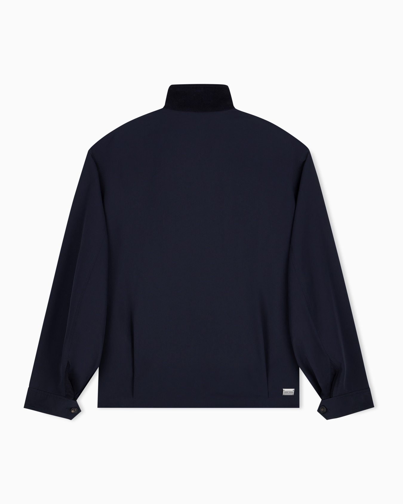 Regular fit blouson jacket in plain fabric with cotton Slide 2