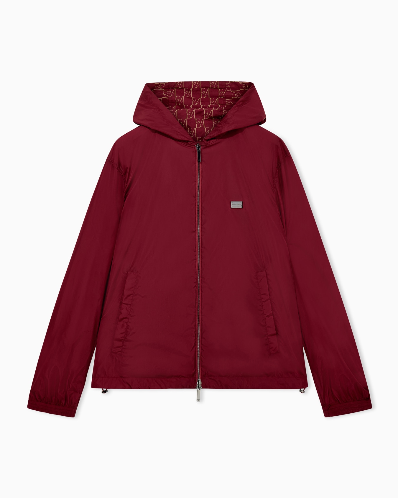 Blouson ample à capuche avec un imprimé intégral Diapositive 0