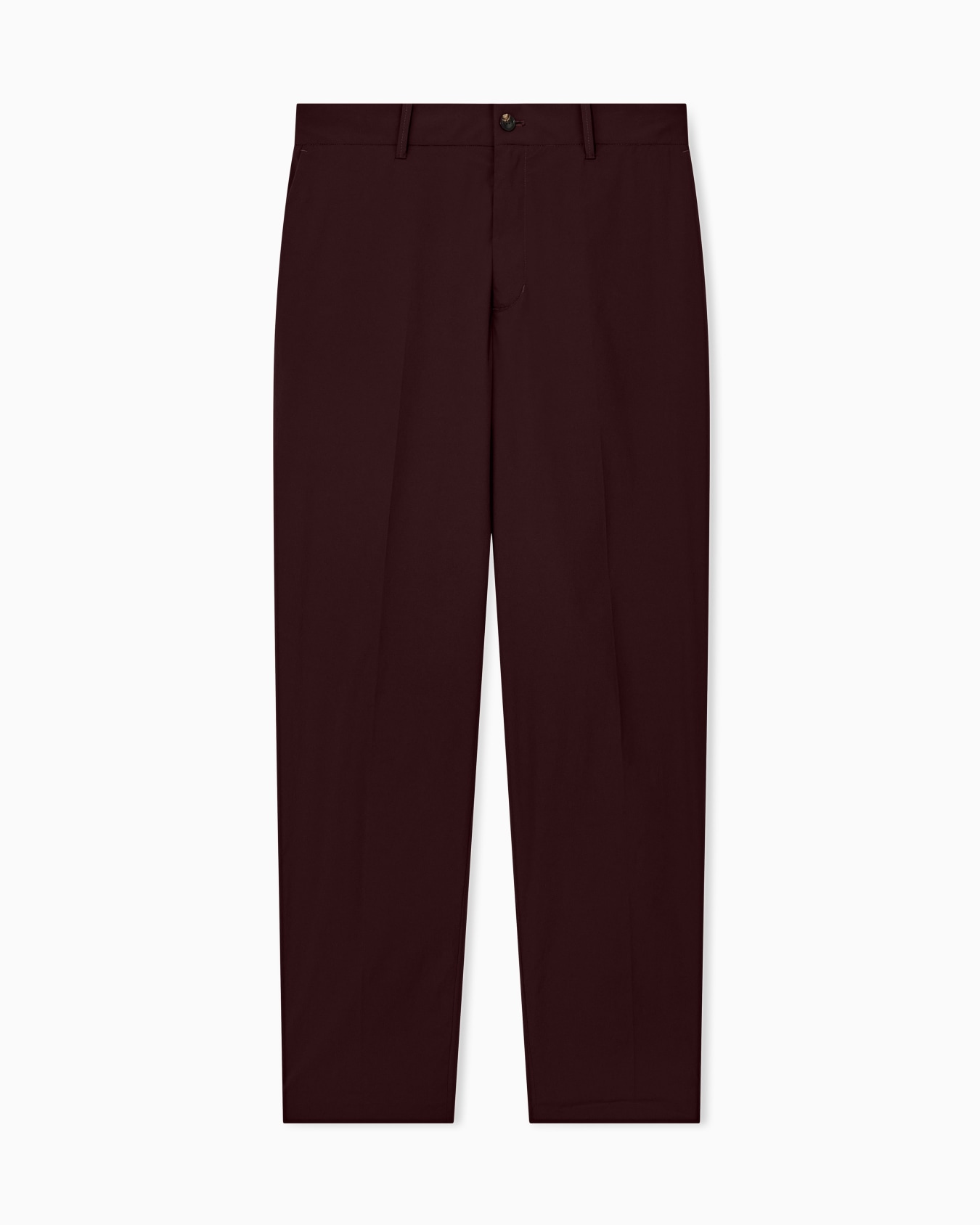 Pantalon droit à taille élastique et poches passepoilées Diapositive 0