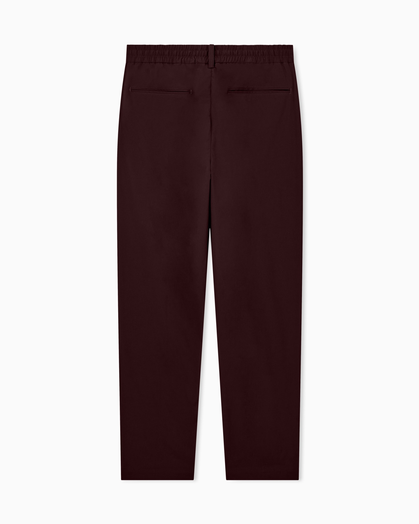 Pantalon droit à taille élastique et poches passepoilées Diapositive 2