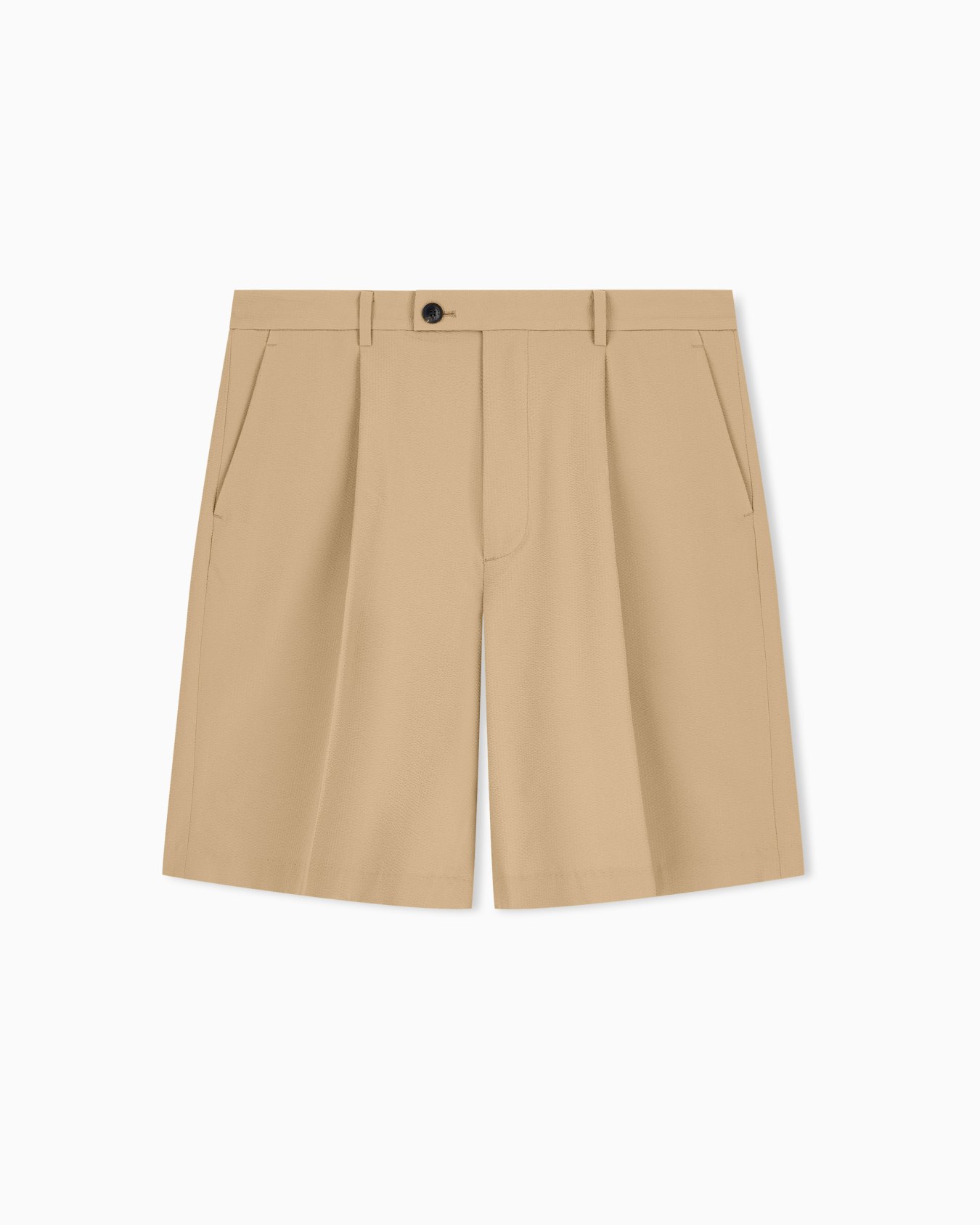 Bermuda shorts in seersucker with down and feather padding 슬라이드 0