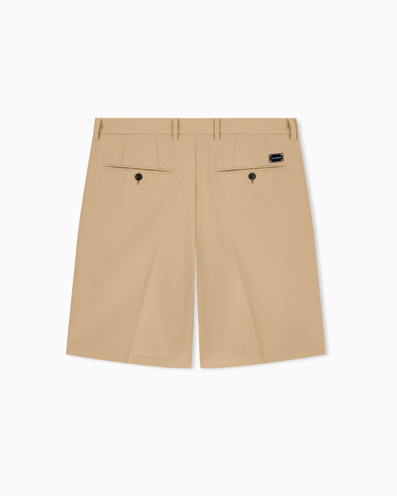Bermuda shorts in seersucker with down and feather padding 슬라이드 2