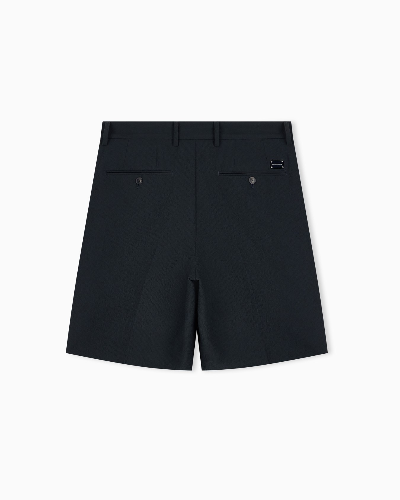 Bermuda shorts in seersucker with down and feather padding Slide 1