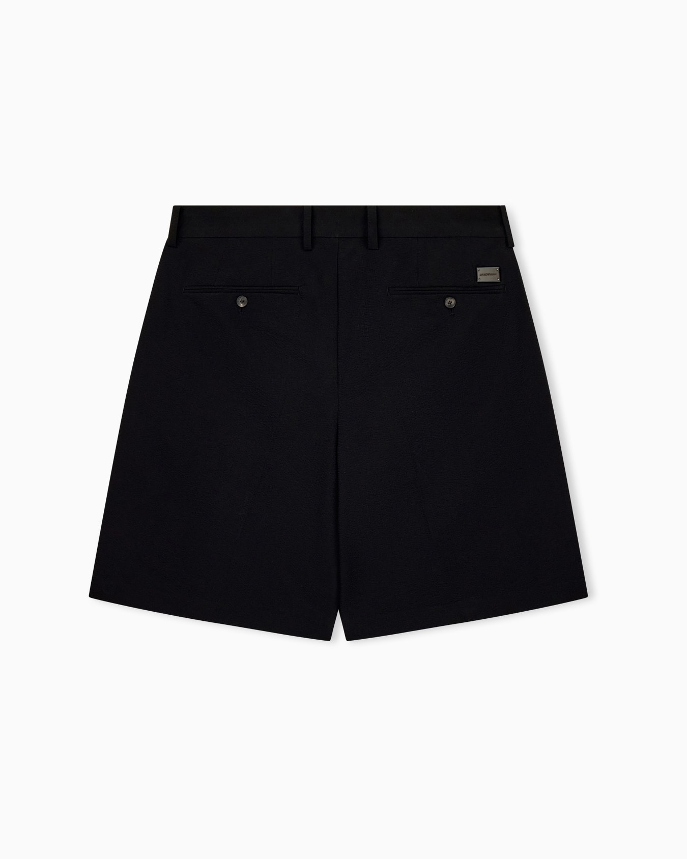 Bermuda shorts in seersucker with down and feather padding Slide 2