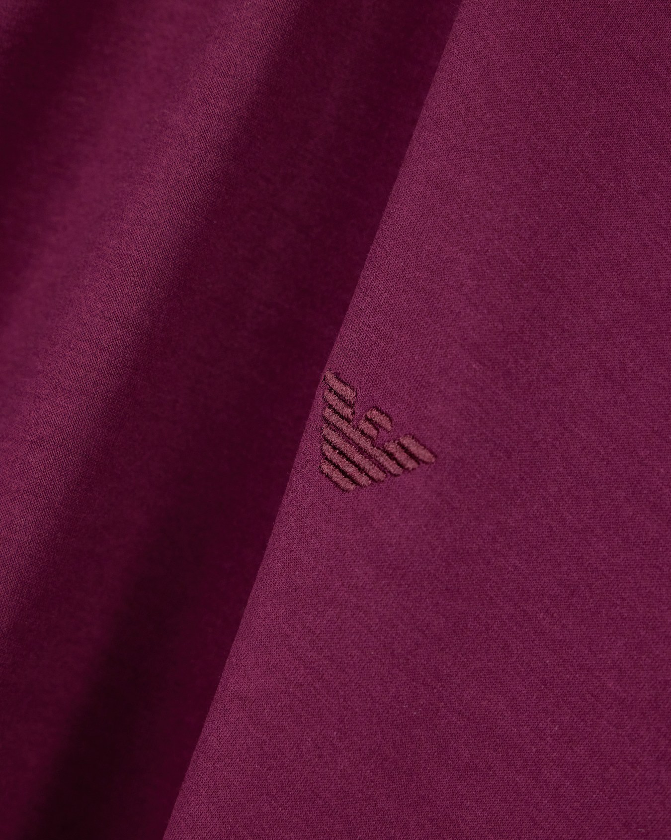 Jersey T-shirt with micro eagle embroidery Slide 4