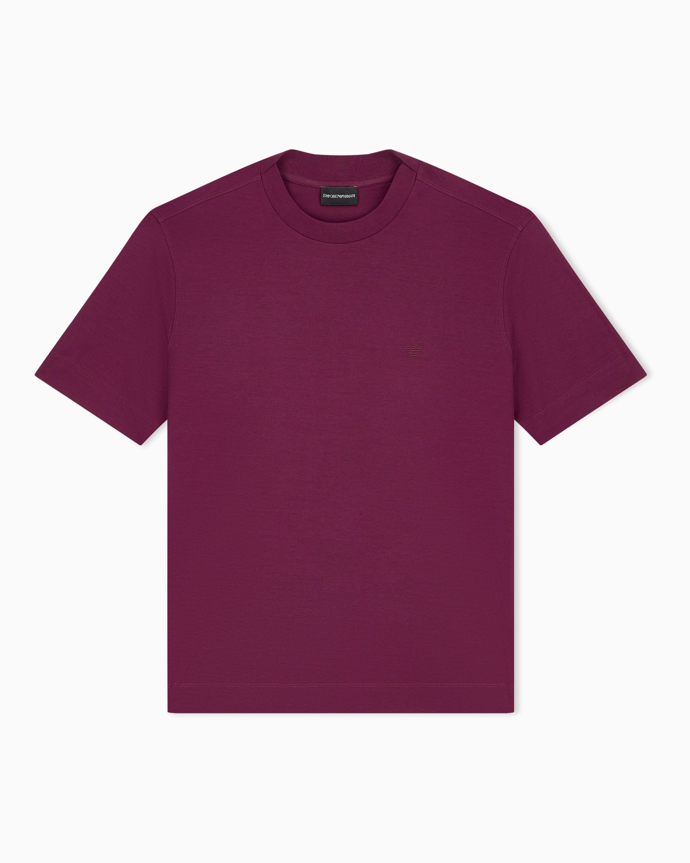 Jersey T-shirt with micro eagle embroidery Slide 0