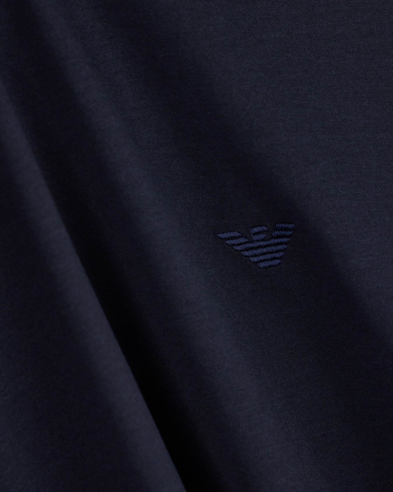 Jersey T-shirt with micro eagle embroidery Slide 4