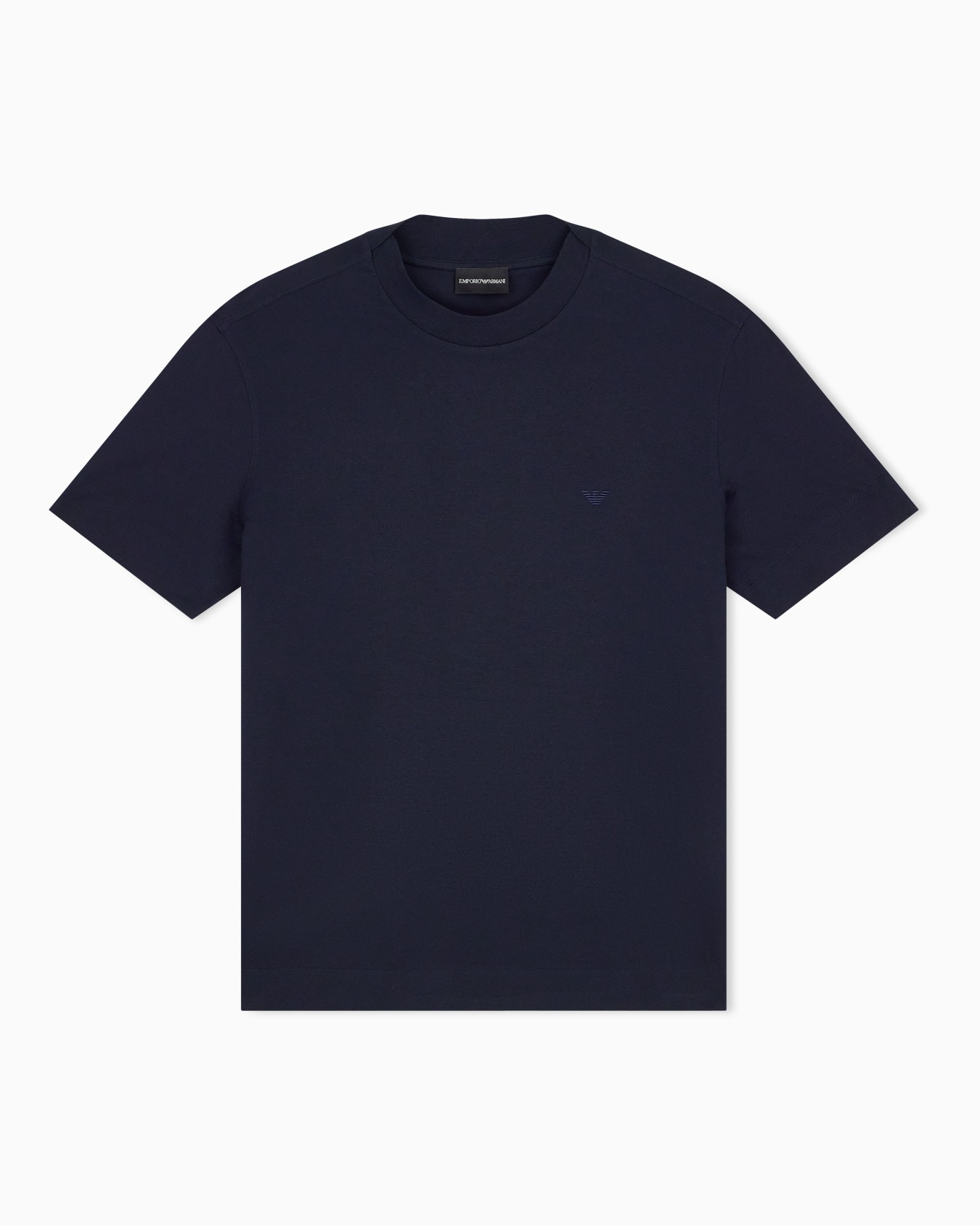 Jersey T-shirt with micro eagle embroidery Slide 0