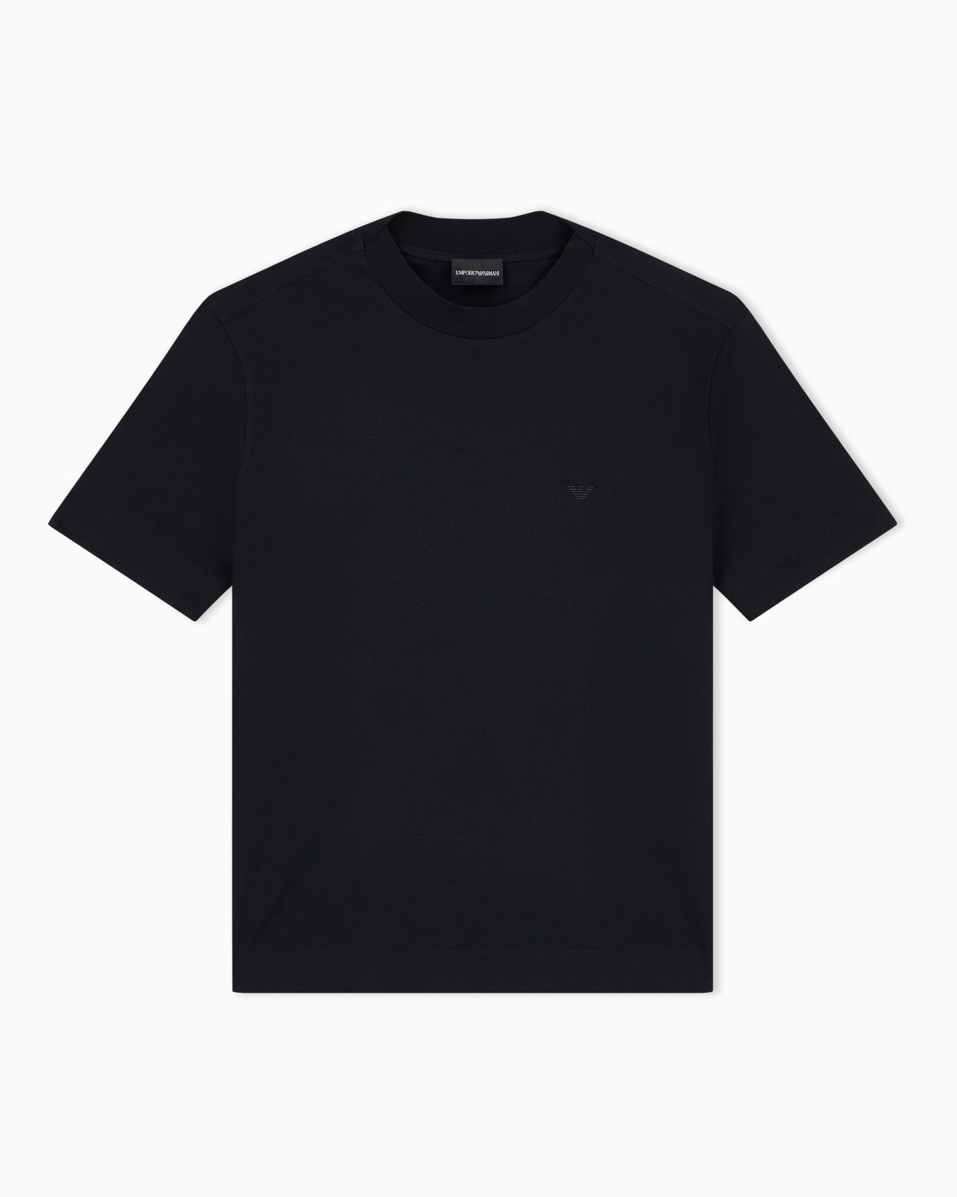 Jersey T-shirt with micro eagle embroidery Slide 0