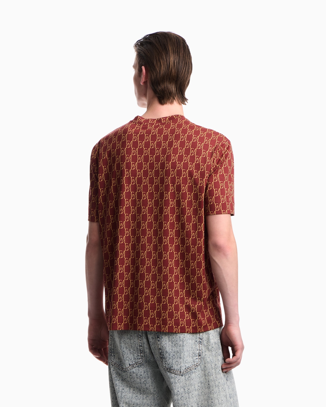 T-shirt coupe classique en jersey de lyocell et coton Diapositive 5