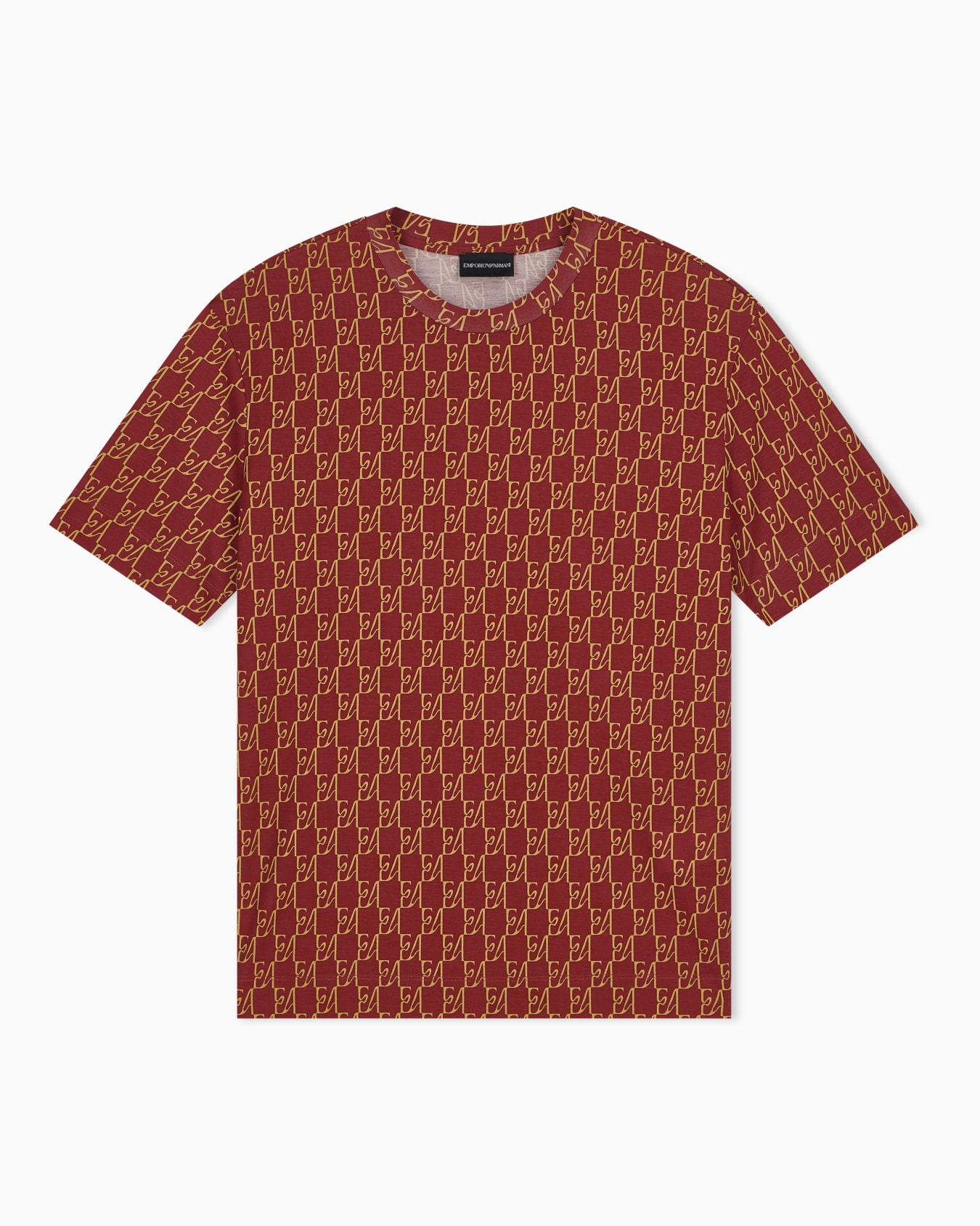T-shirt coupe classique en jersey de lyocell et coton Diapositive 0