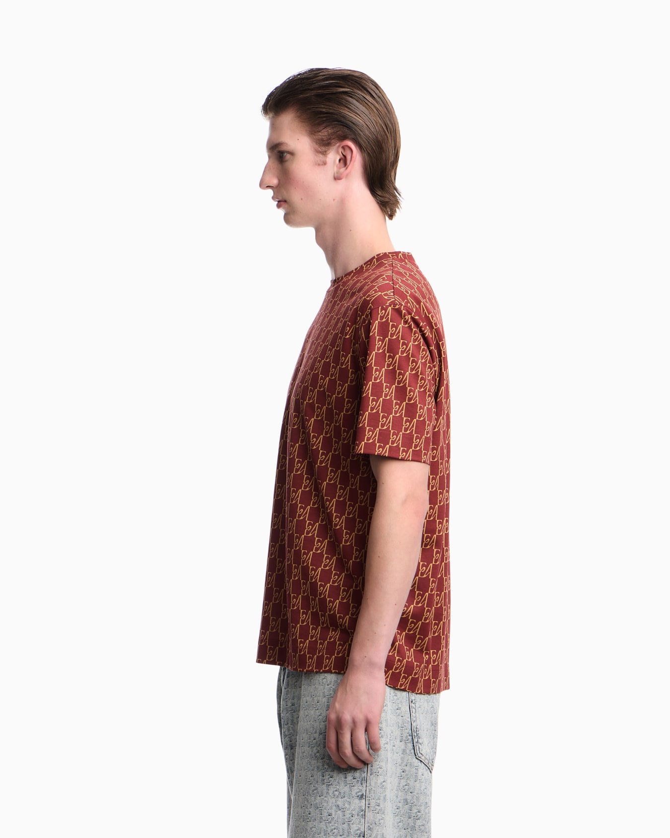 T-shirt coupe classique en jersey de lyocell et coton Diapositive 7
