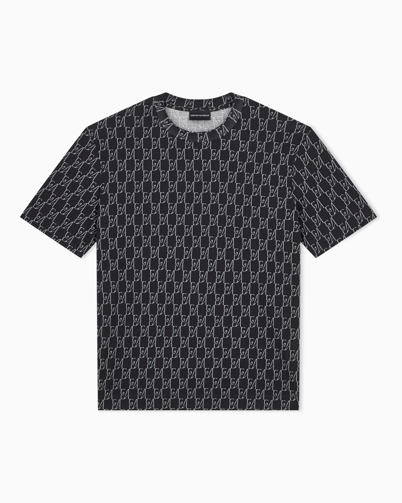 T-shirt vestibilità regular in jersey di lyocell e cotone Slide 0