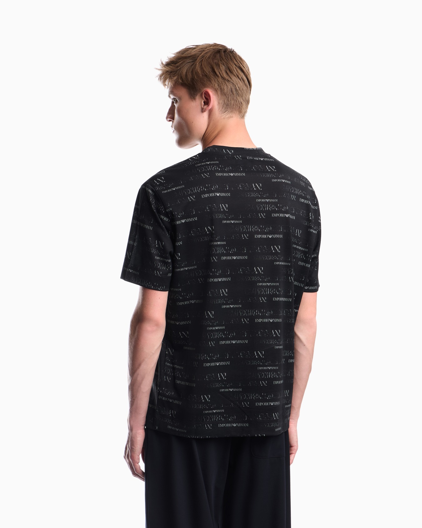 Jersey T-shirt in lyocell blend with all-over logo print Slide 5