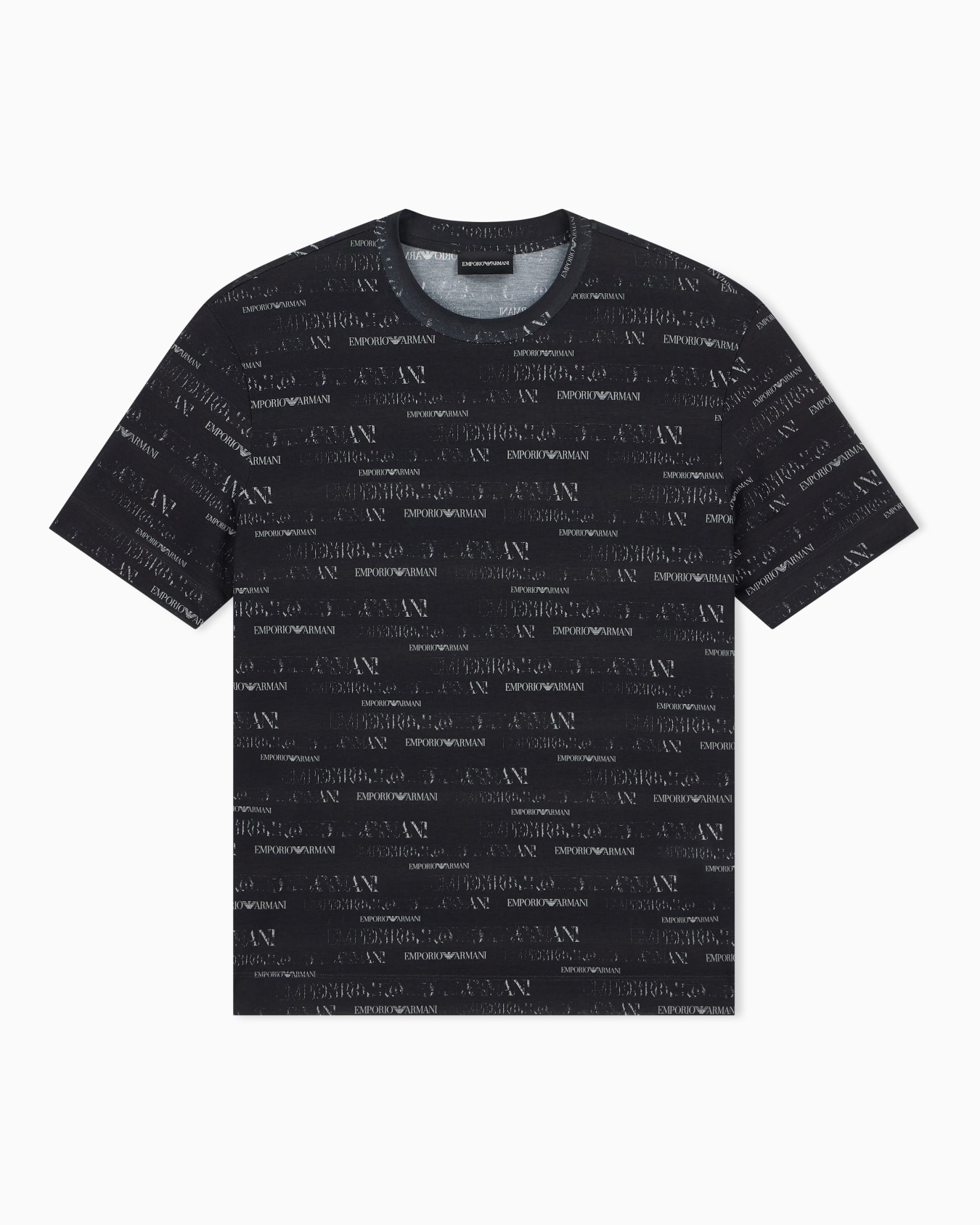 Jersey T-shirt in lyocell blend with all-over logo print Slide 0