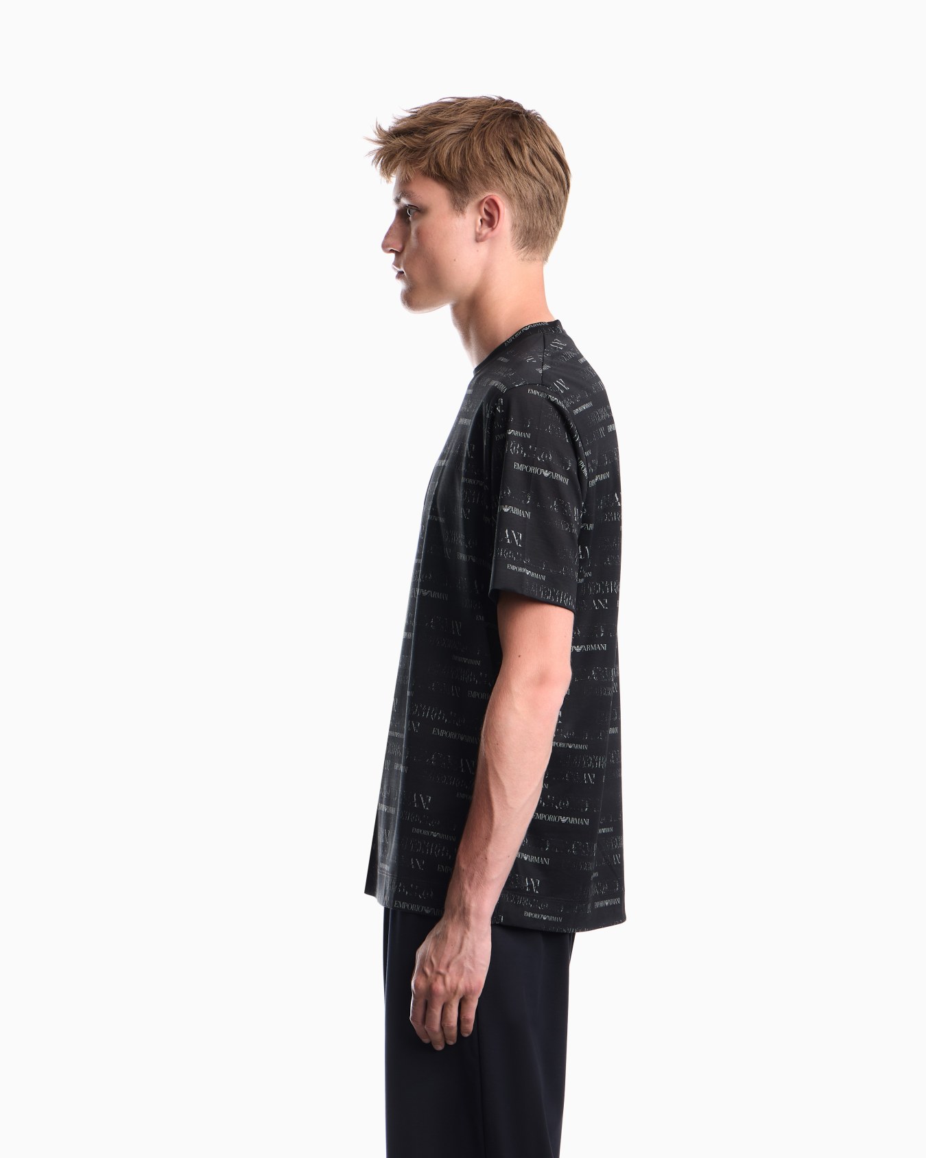 Jersey T-shirt in lyocell blend with all-over logo print Slide 7