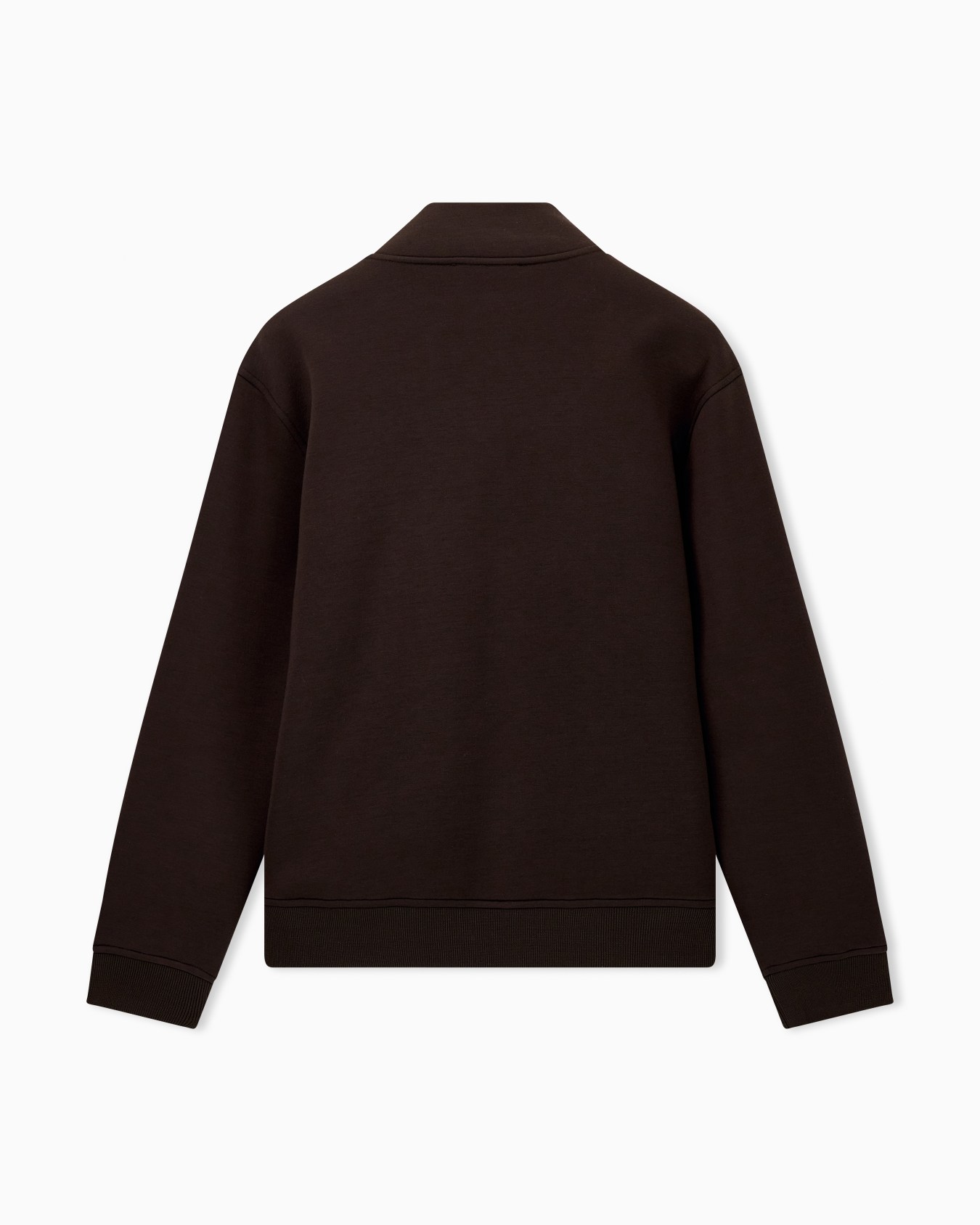 Sweatshirt in modal fleece with full zip and logo patch Slide 2