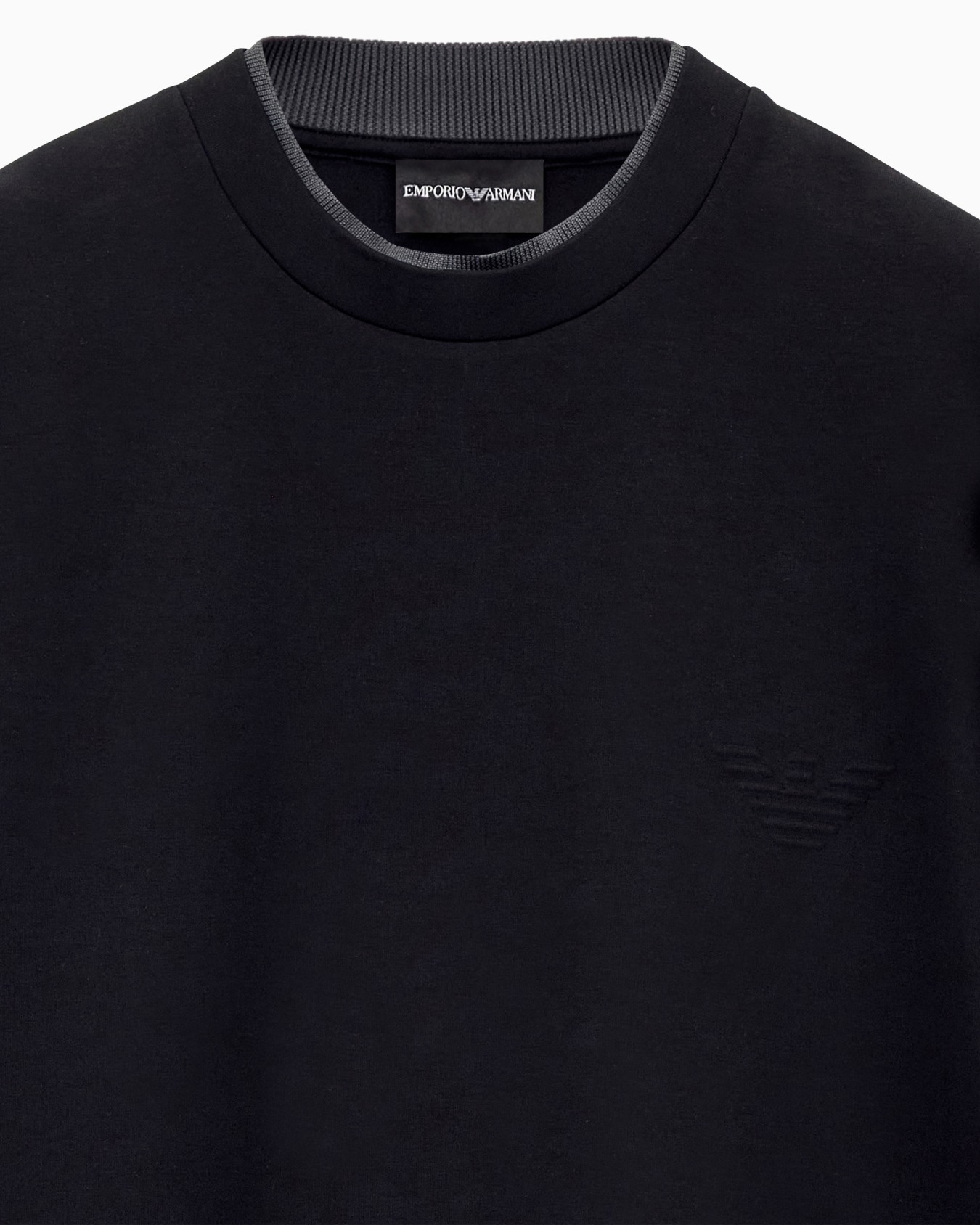 Double jersey sweatshirt with eagle embroidery Slide 2