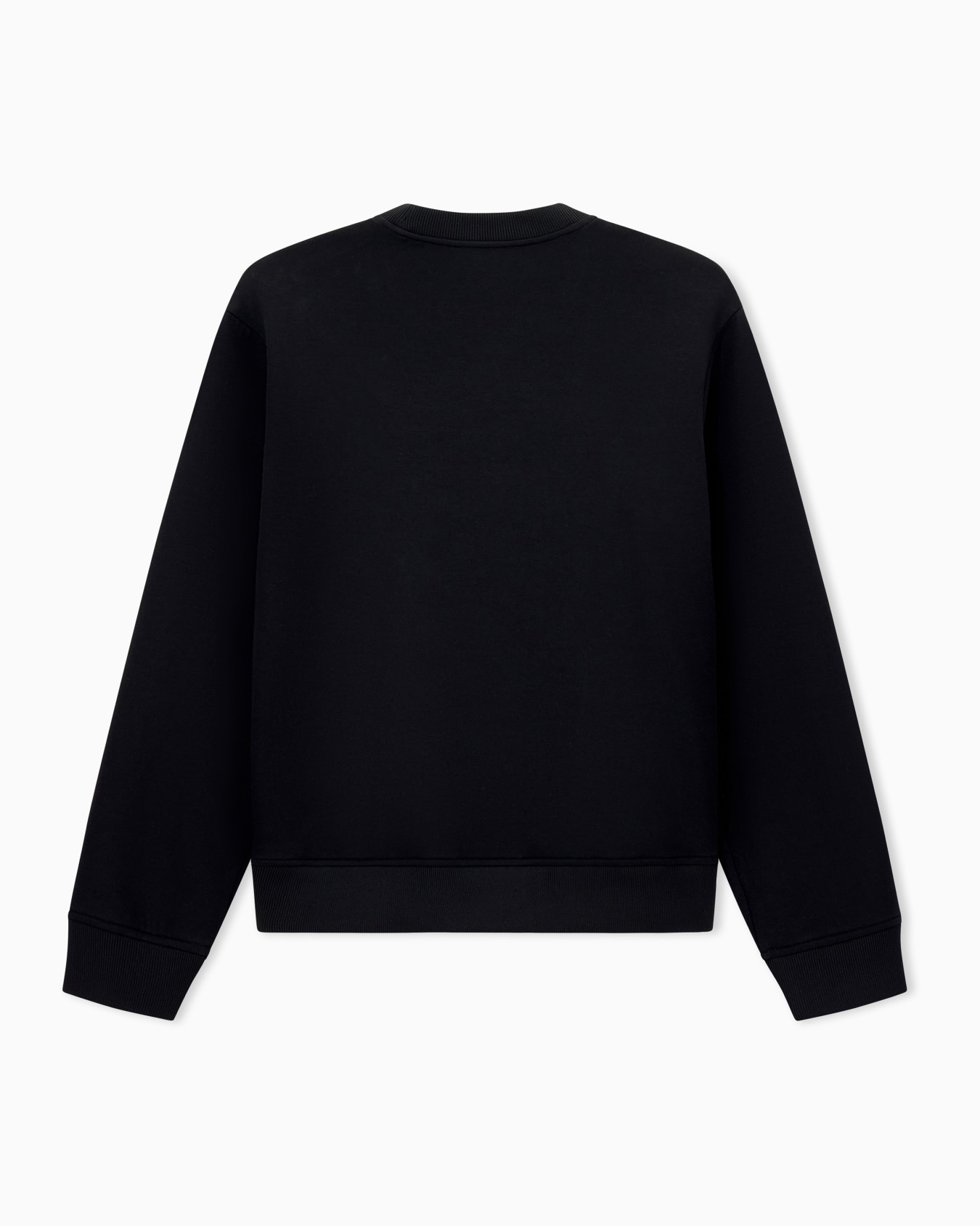 Double jersey sweatshirt with large flocked logo Slide 1