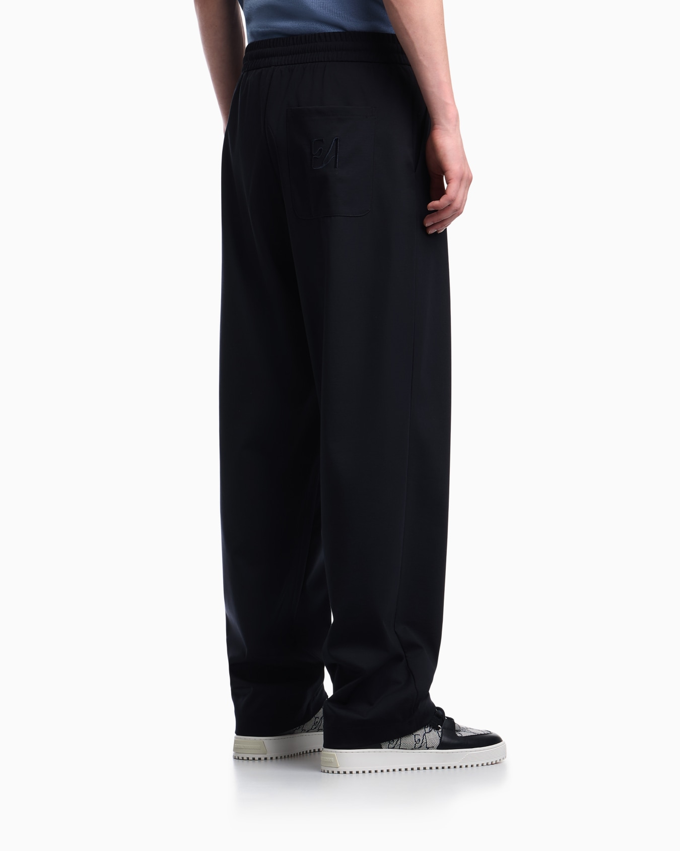 Trousers with regular fit in interlock jersey Slide 4