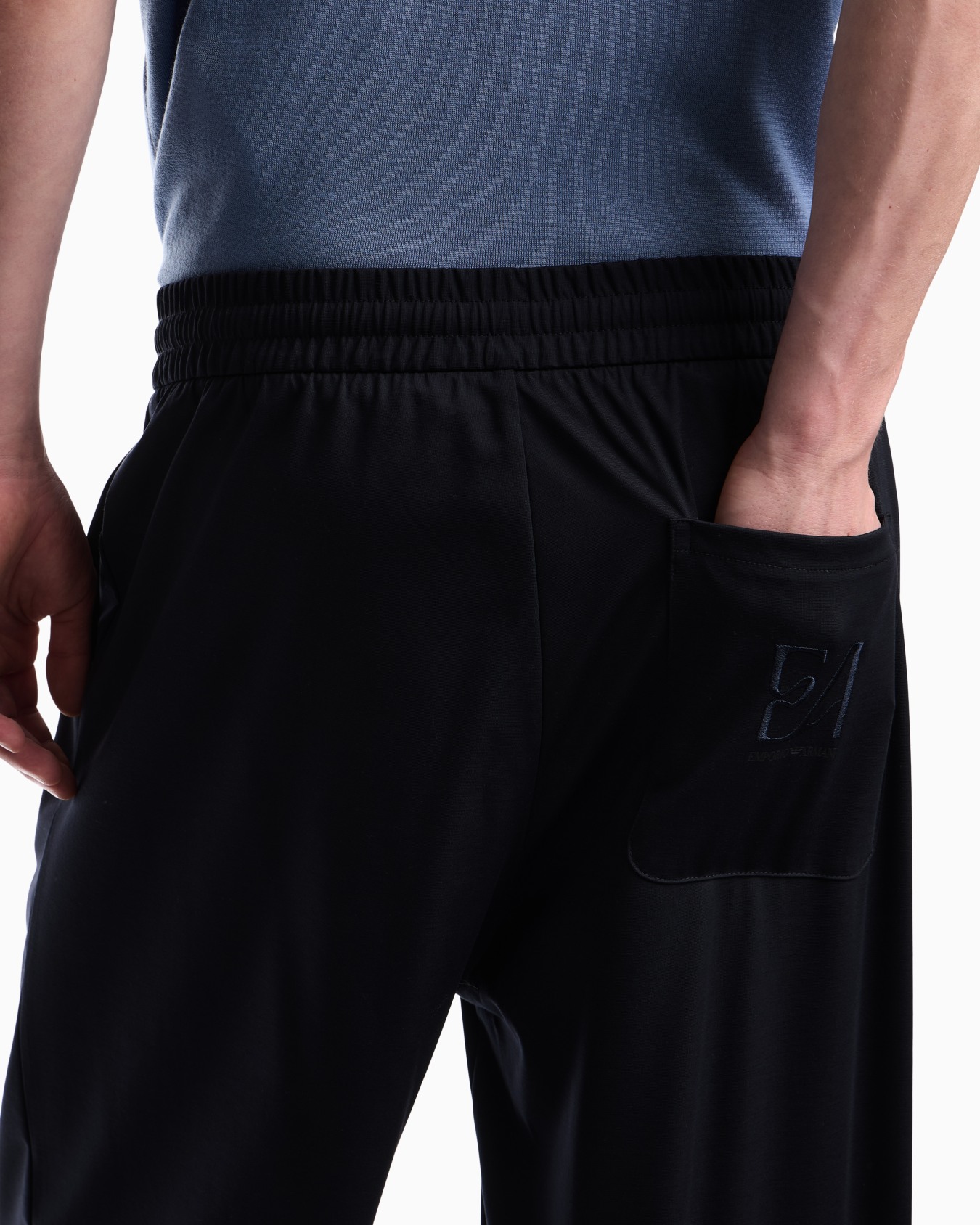 Trousers with regular fit in interlock jersey Slide 5