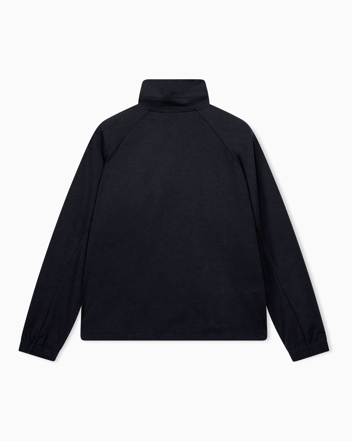 Sweatshirt in interlock jersey with high collar and zip Slide 2