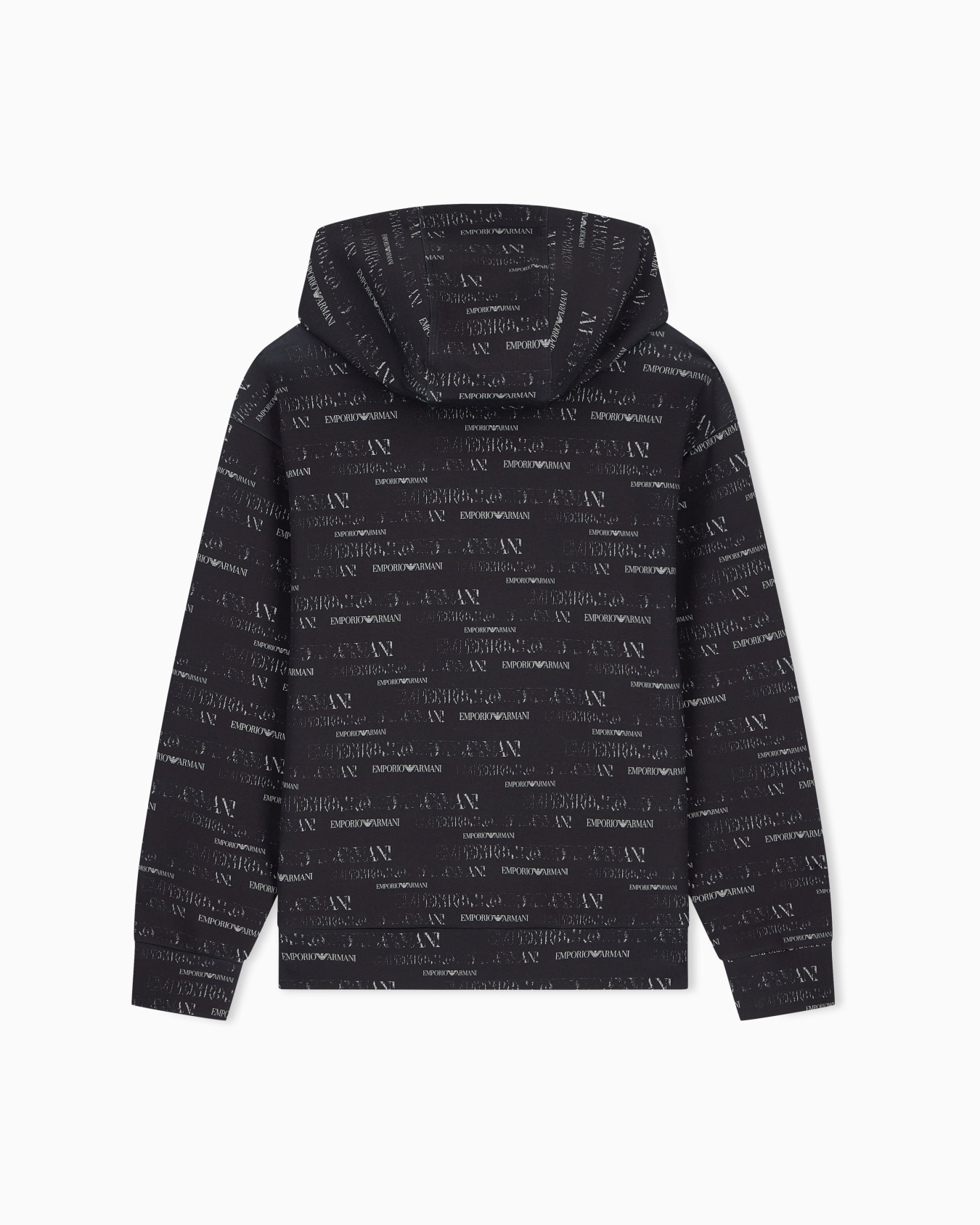 Double jersey hoodie with all-over logo print Slide 2