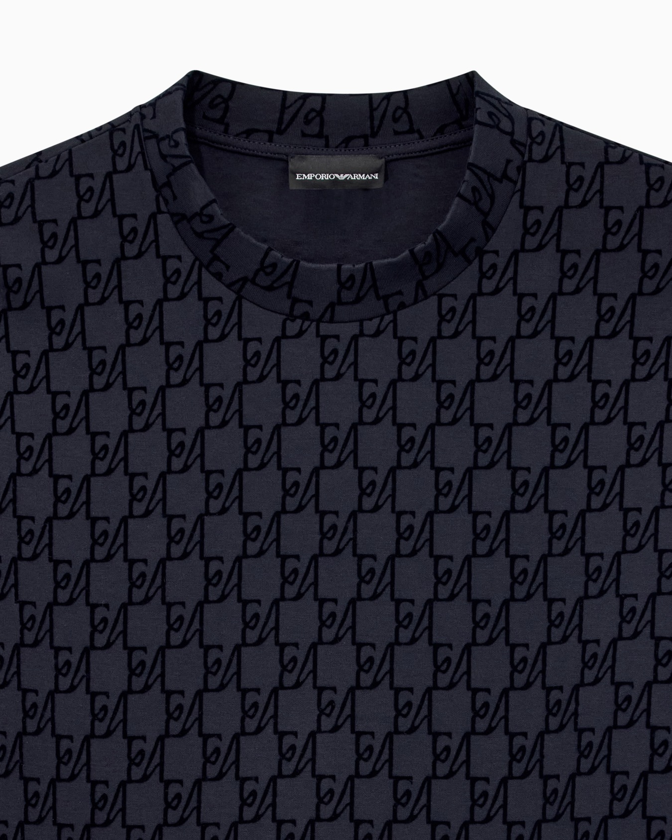 Double jersey sweatshirt with all-over logo print Slide 2