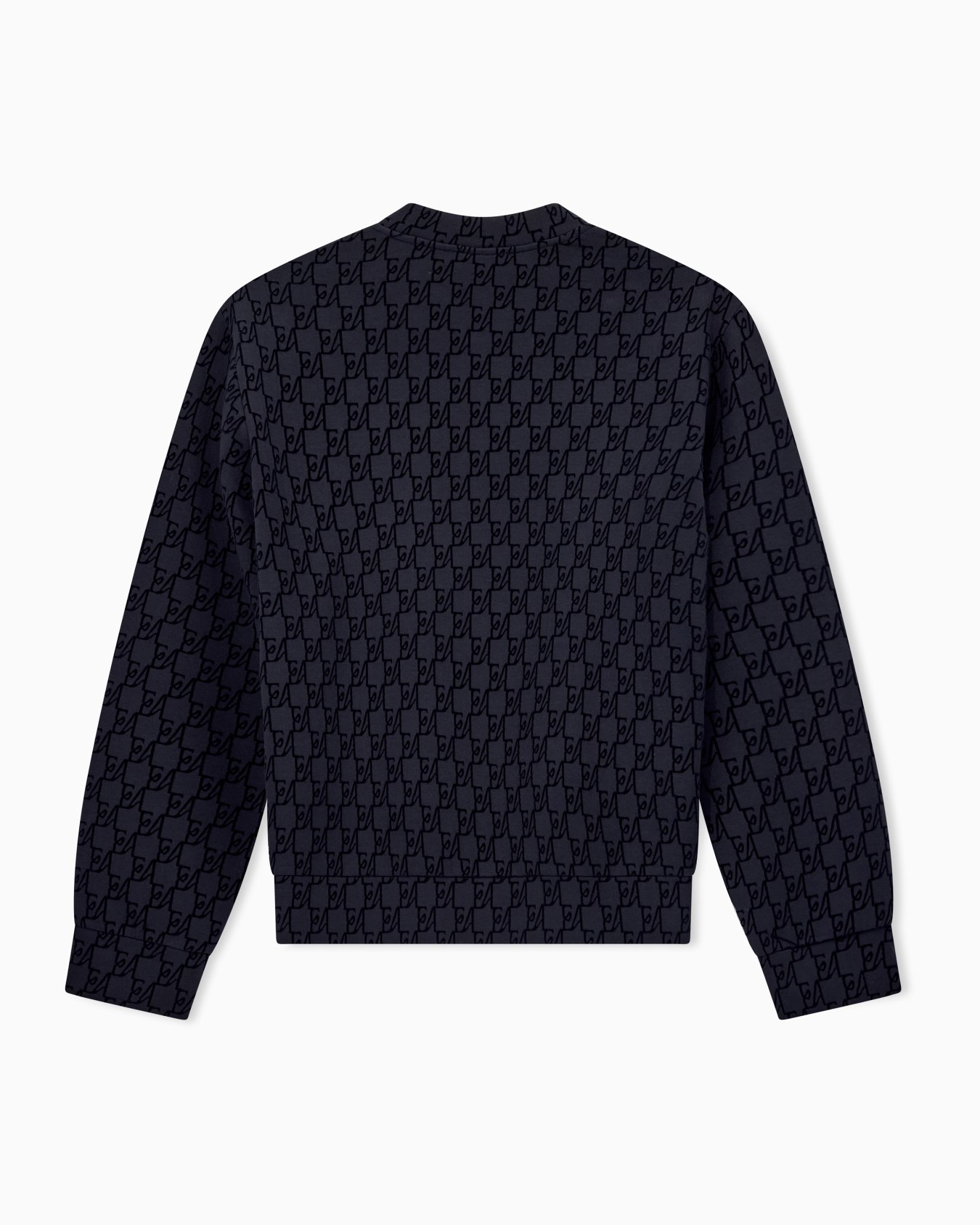 Double jersey sweatshirt with all-over logo print Slide 1