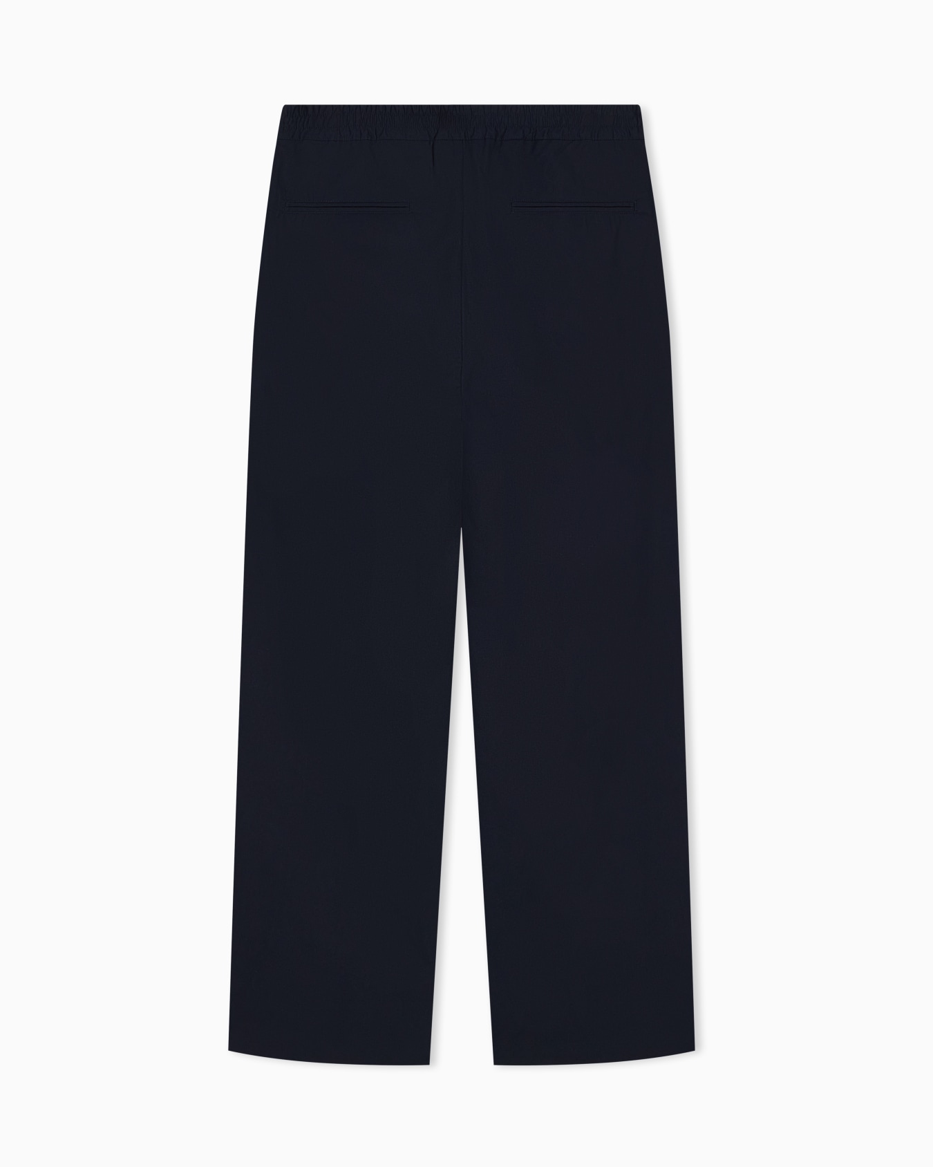 Regular fit cotton poplin trousers with elasticated waist Slide 2