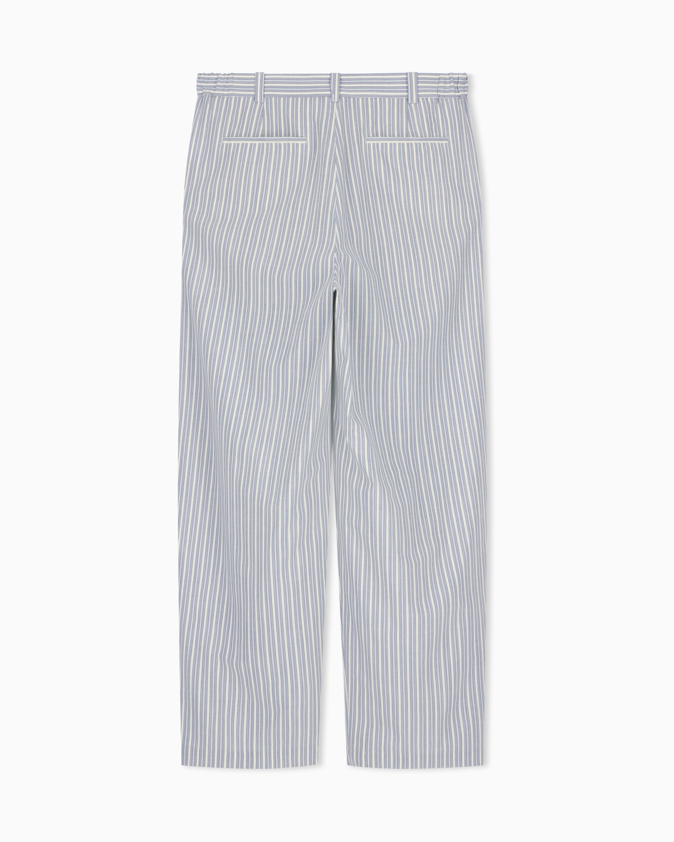 Straight-leg striped trousers in stretch virgin wool Slide 2