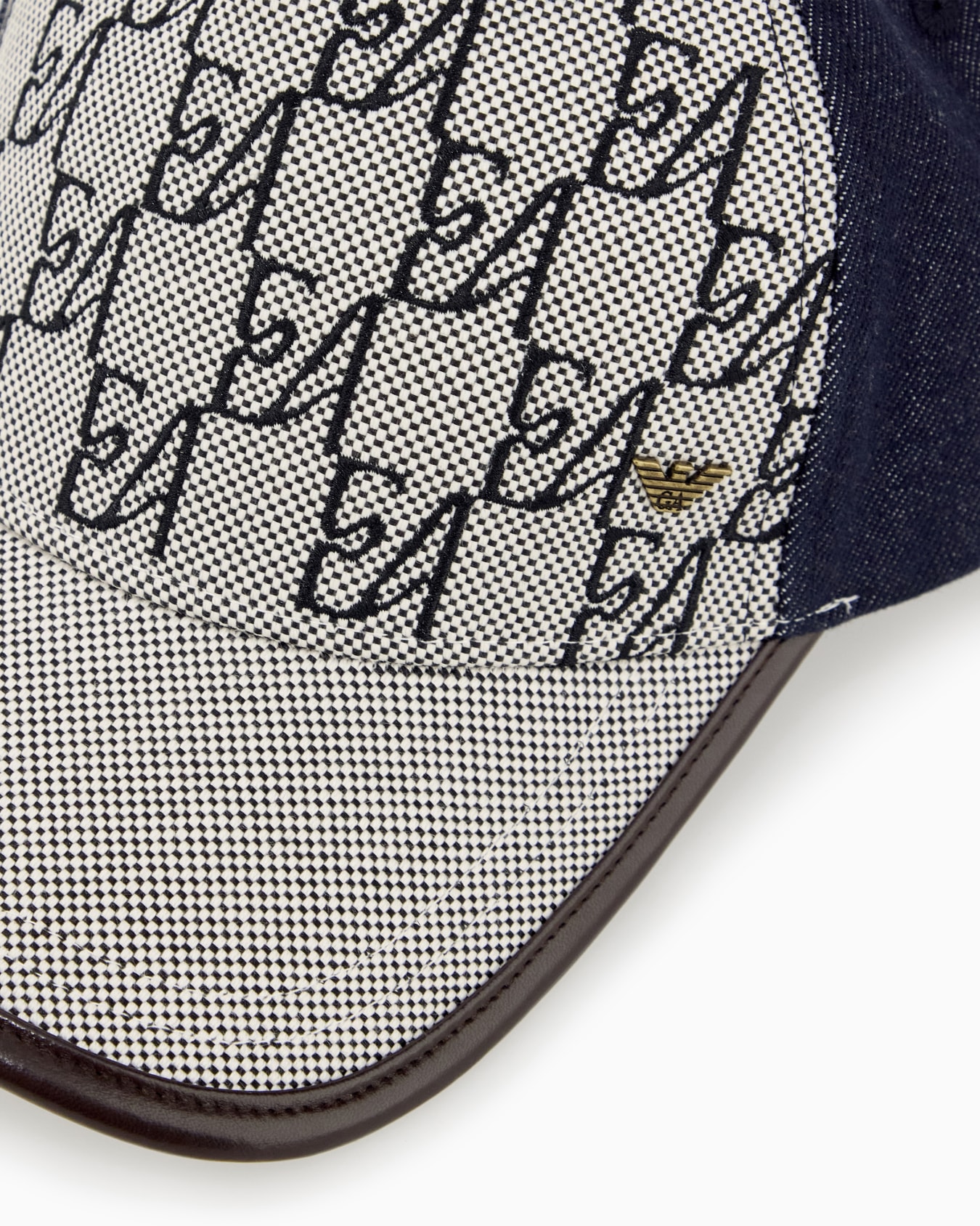 Cappello da baseball regolabile con motivo a monogramma Slide 2