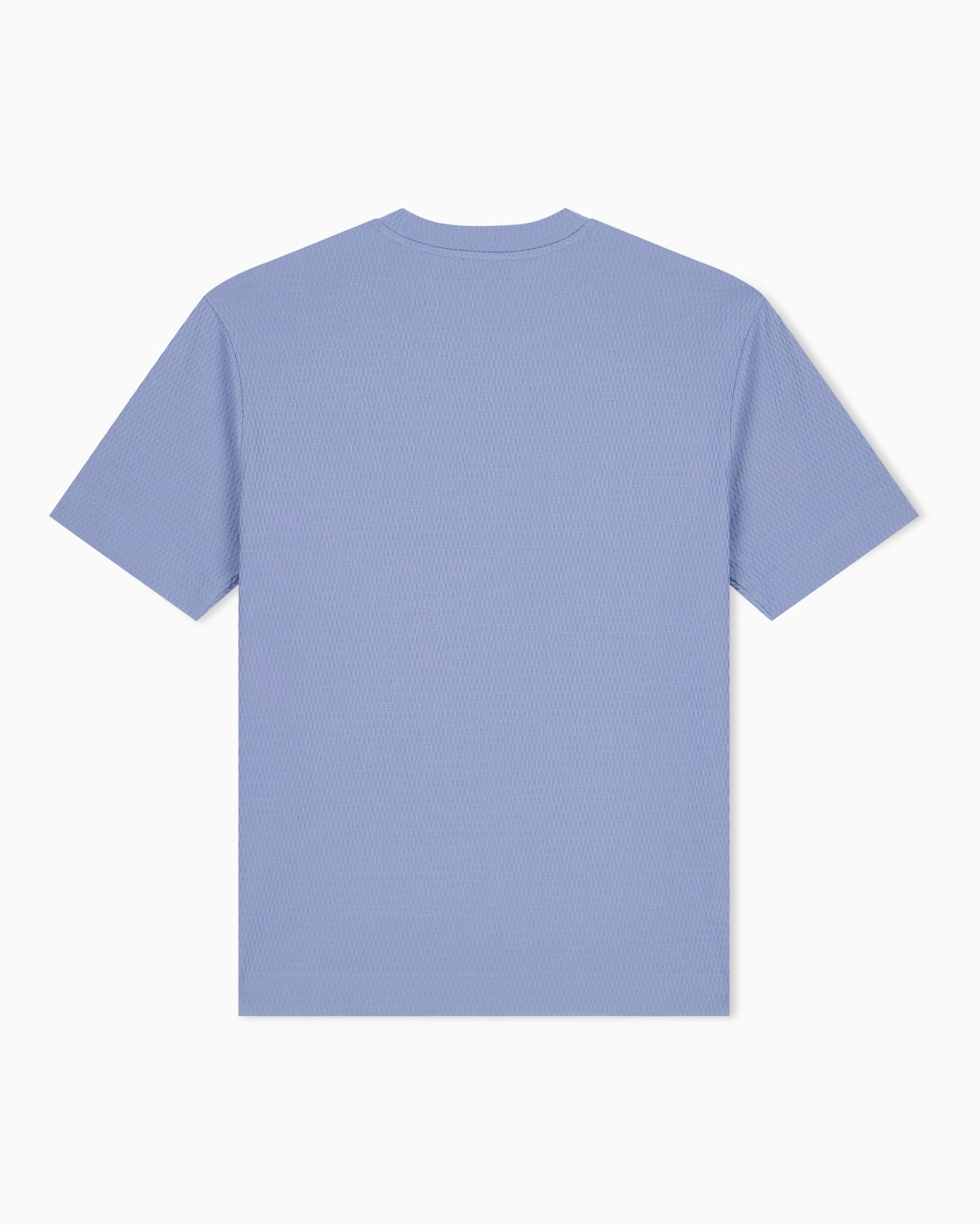 T-shirt in jersey di cotone jacquard a vestibilità regular Slide 2