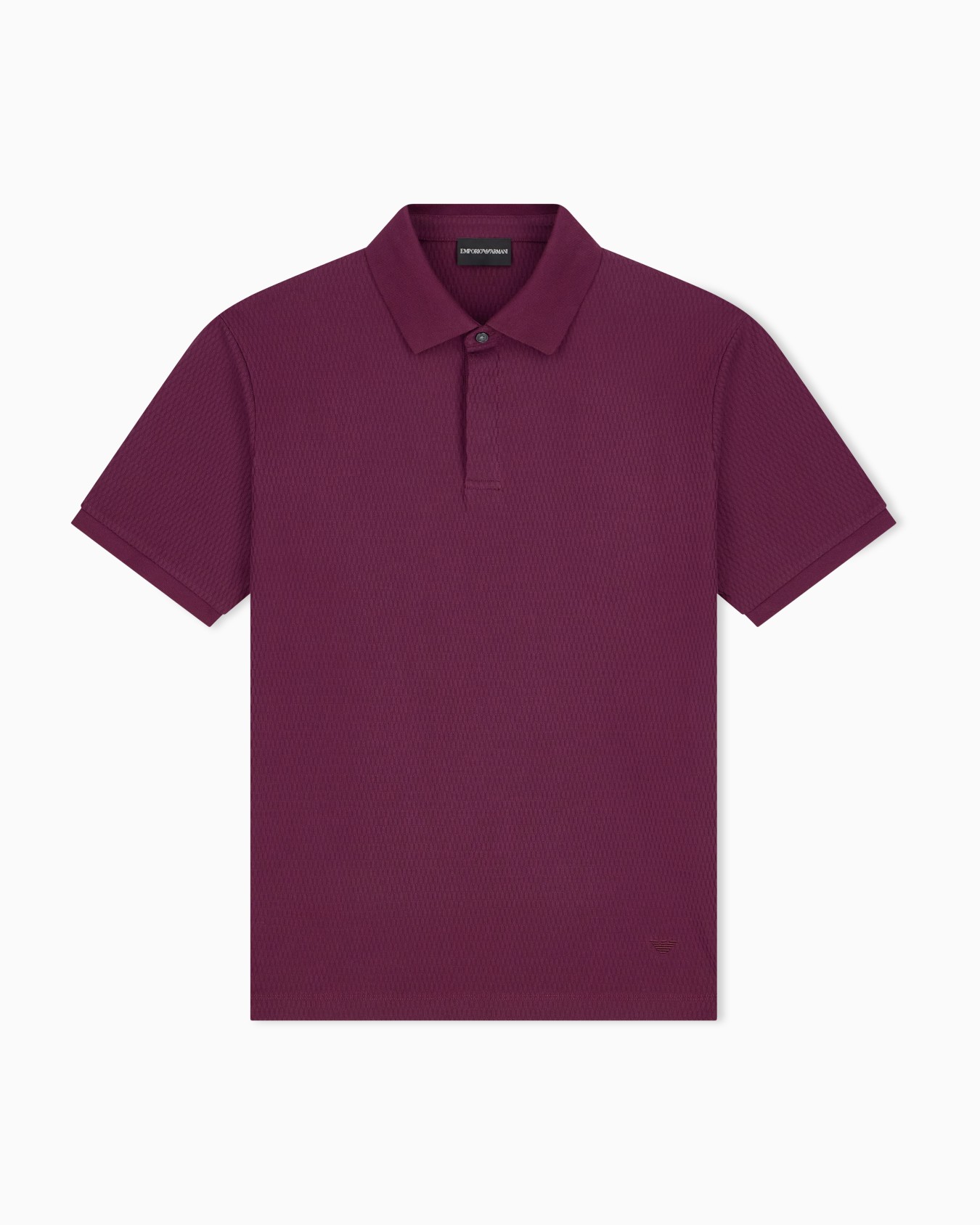 Polo shirt in cotton jacquard jersey with regular fit Slide 0