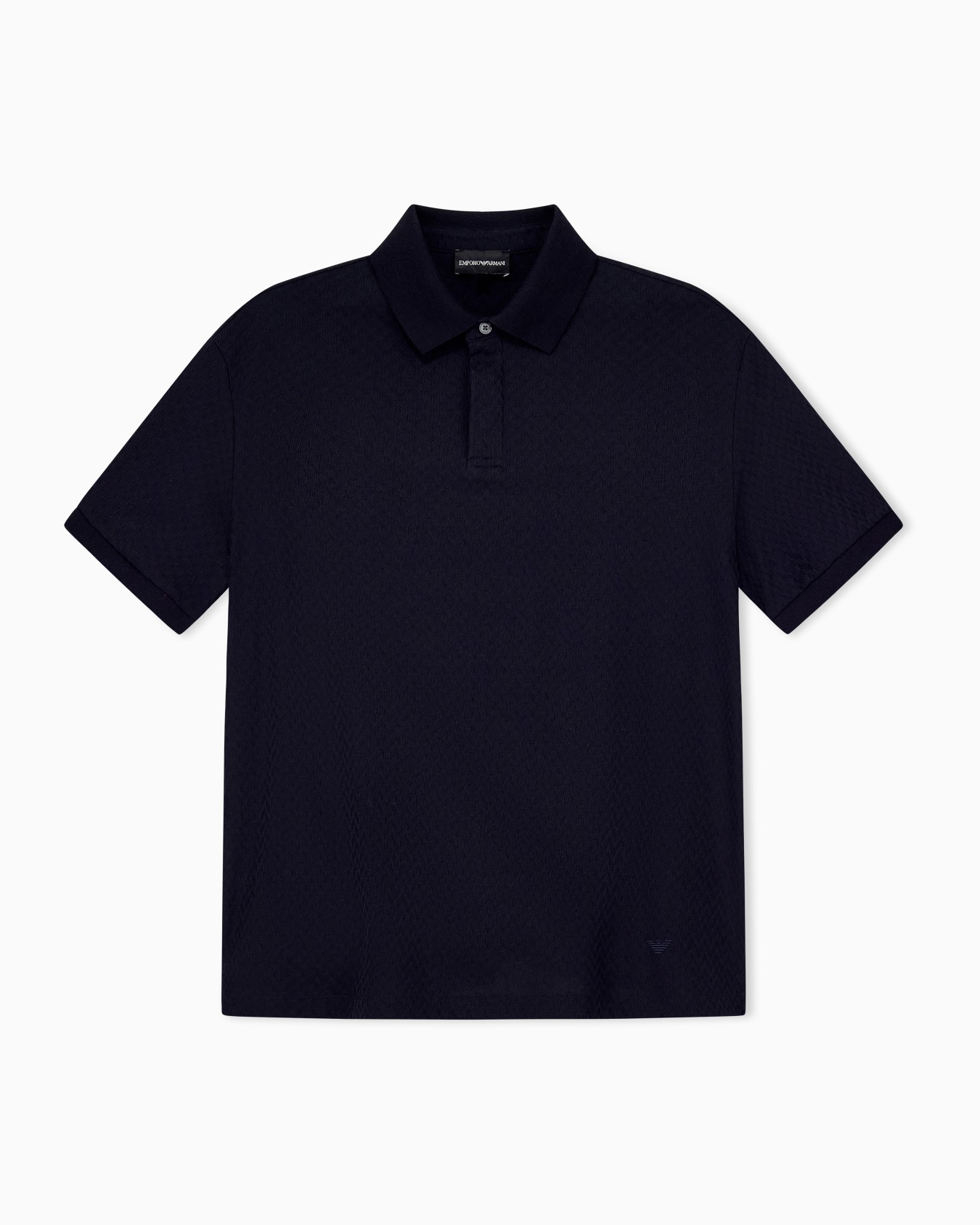 Polo shirt in cotton jacquard jersey with regular fit Slide 0