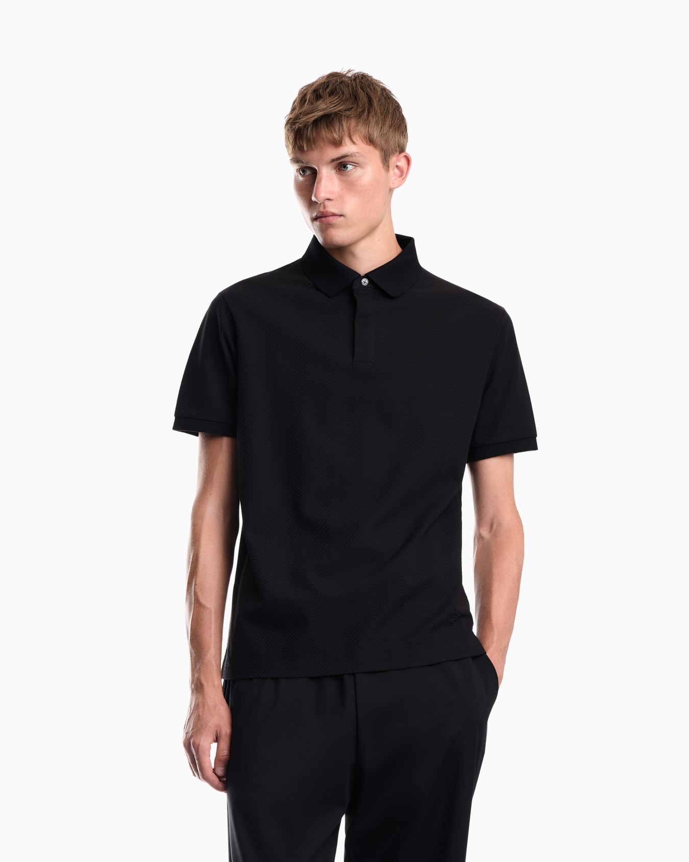 Jacquard jersey polo Slide 3