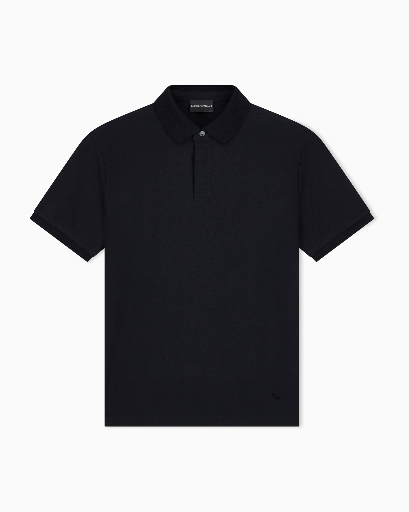 Polo shirt in cotton jacquard jersey with regular fit Slide 0