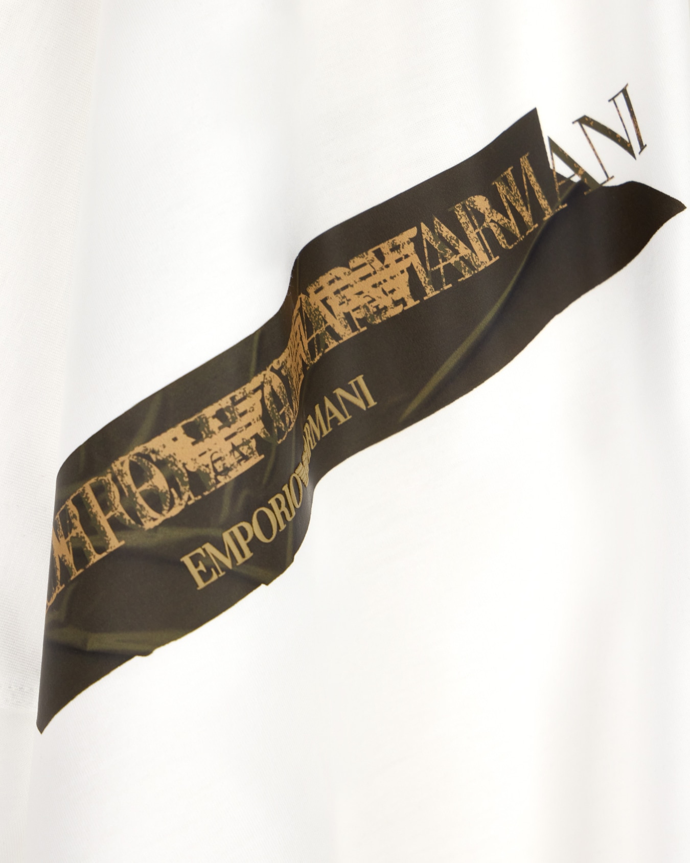 Jersey T-shirt in lyocell blend with embossed eagle and logo print Slide 4