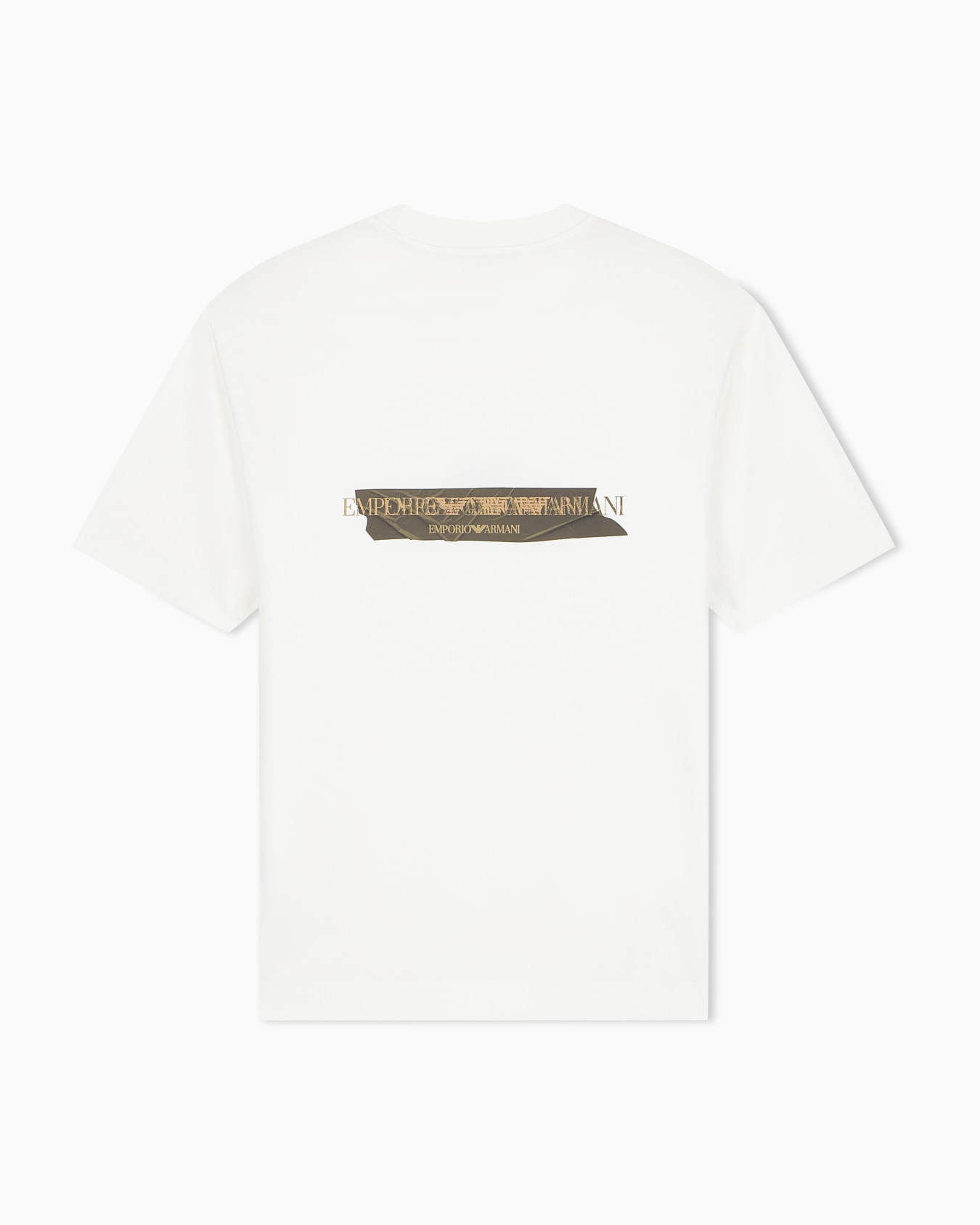 Jersey T-shirt in lyocell blend with embossed eagle and logo print Slide 2