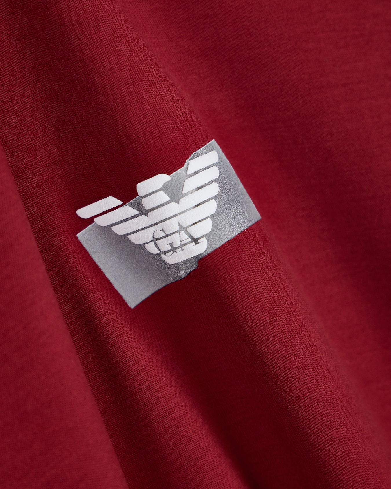 Jersey T-shirt in lyocell blend with embossed eagle and logo print Slide 4