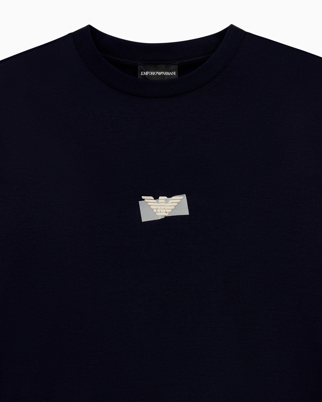 T-shirt regular fit in jersey di lyocell e cotone Slide 2