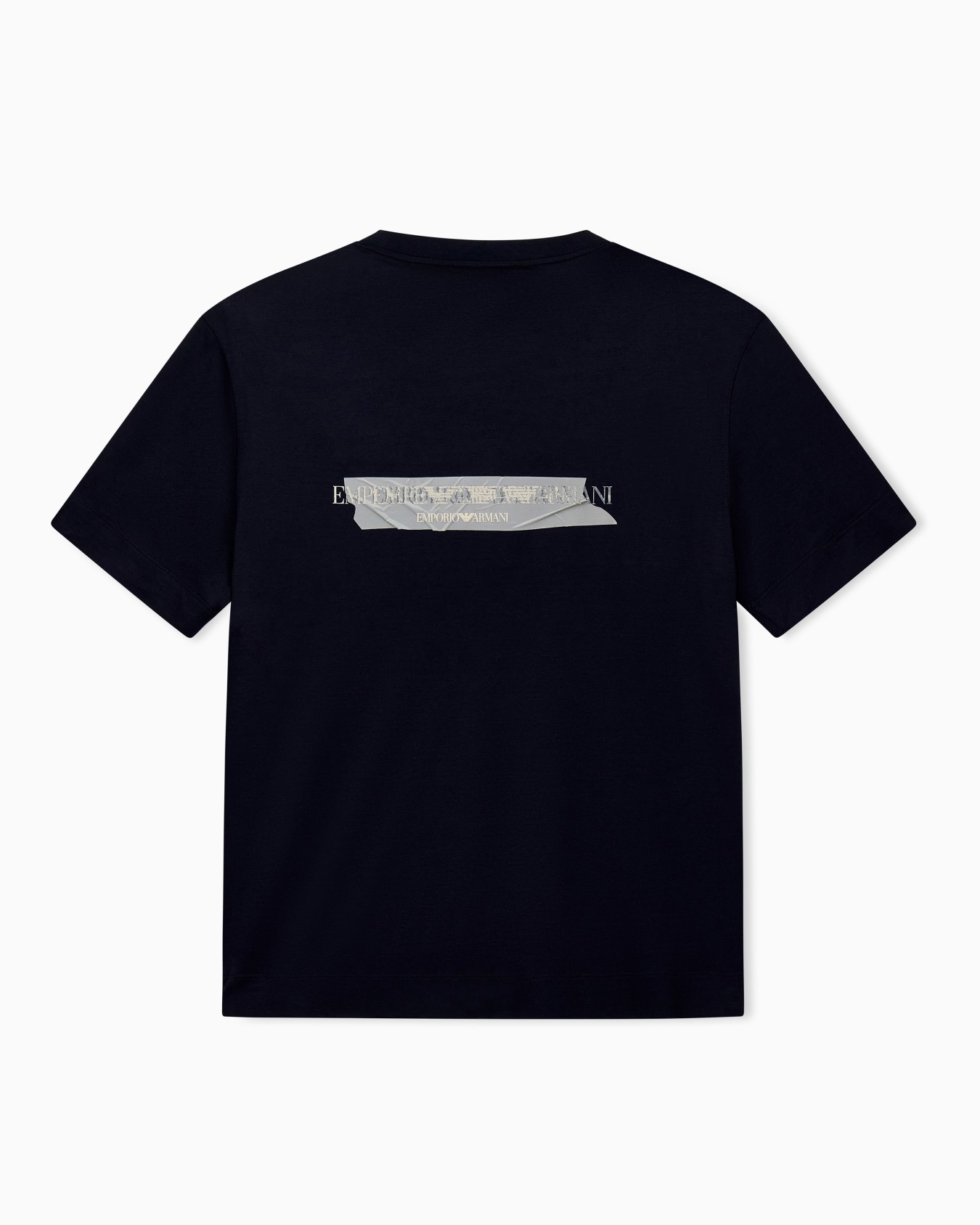 T-shirt regular fit in jersey di lyocell e cotone Slide 1