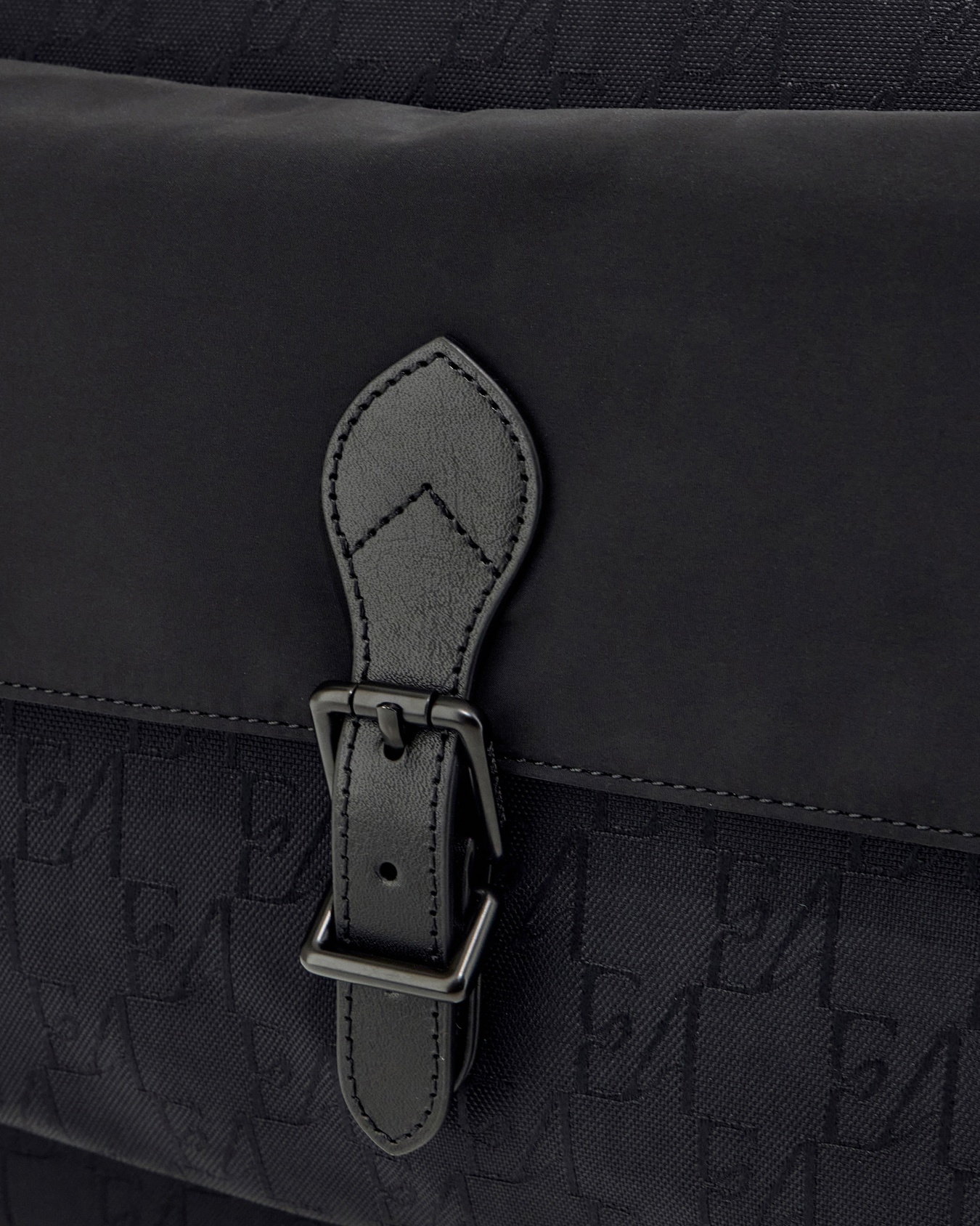 Tote bag with monogram pattern and bonded leather handles Slide 4