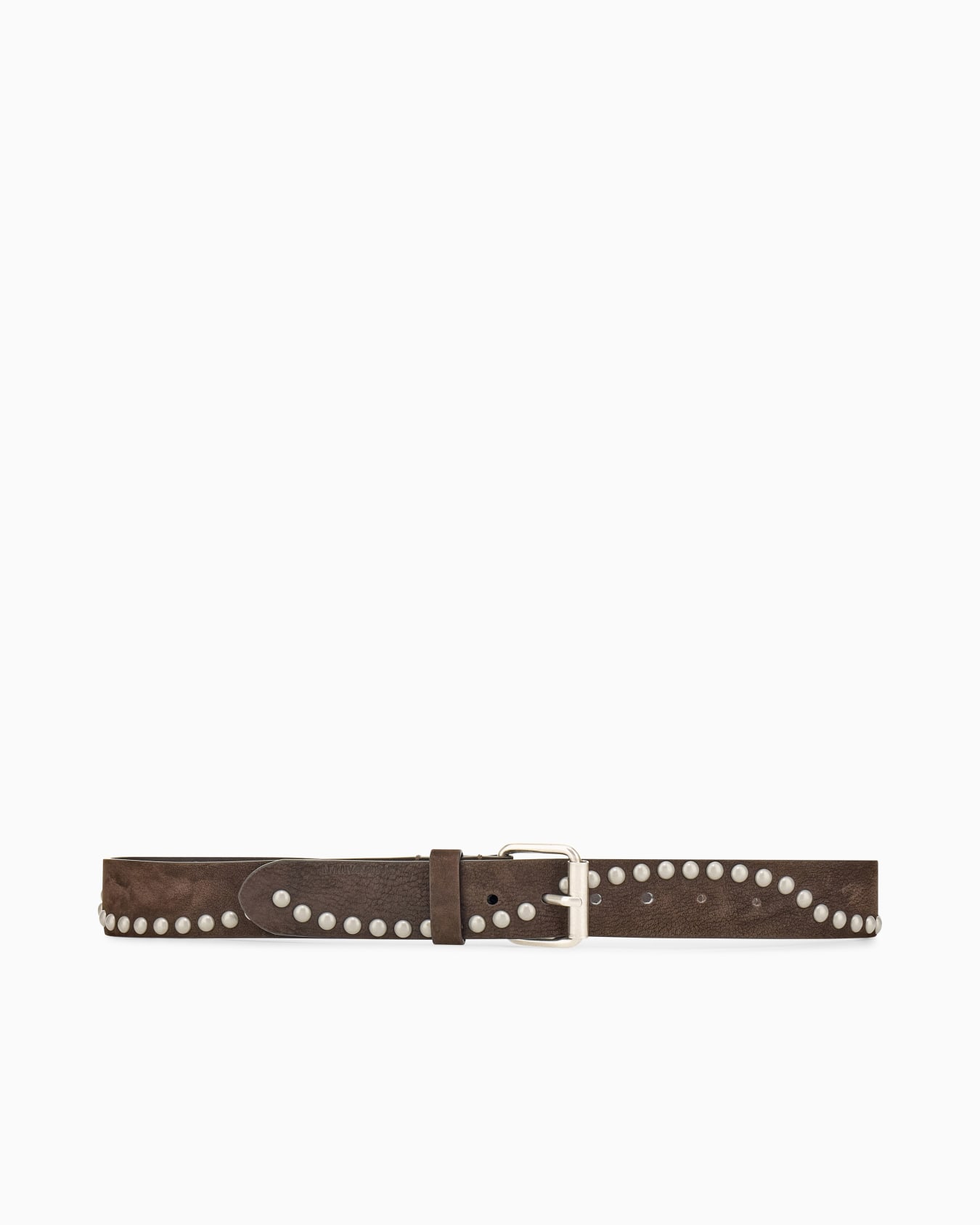 メタルスタッズ ピンバックル レザーベルト スライドする 2