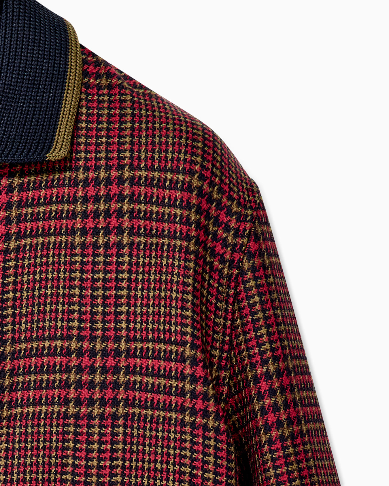 Bomber jacket in virgin wool tweed with ribbed edges Slide 2