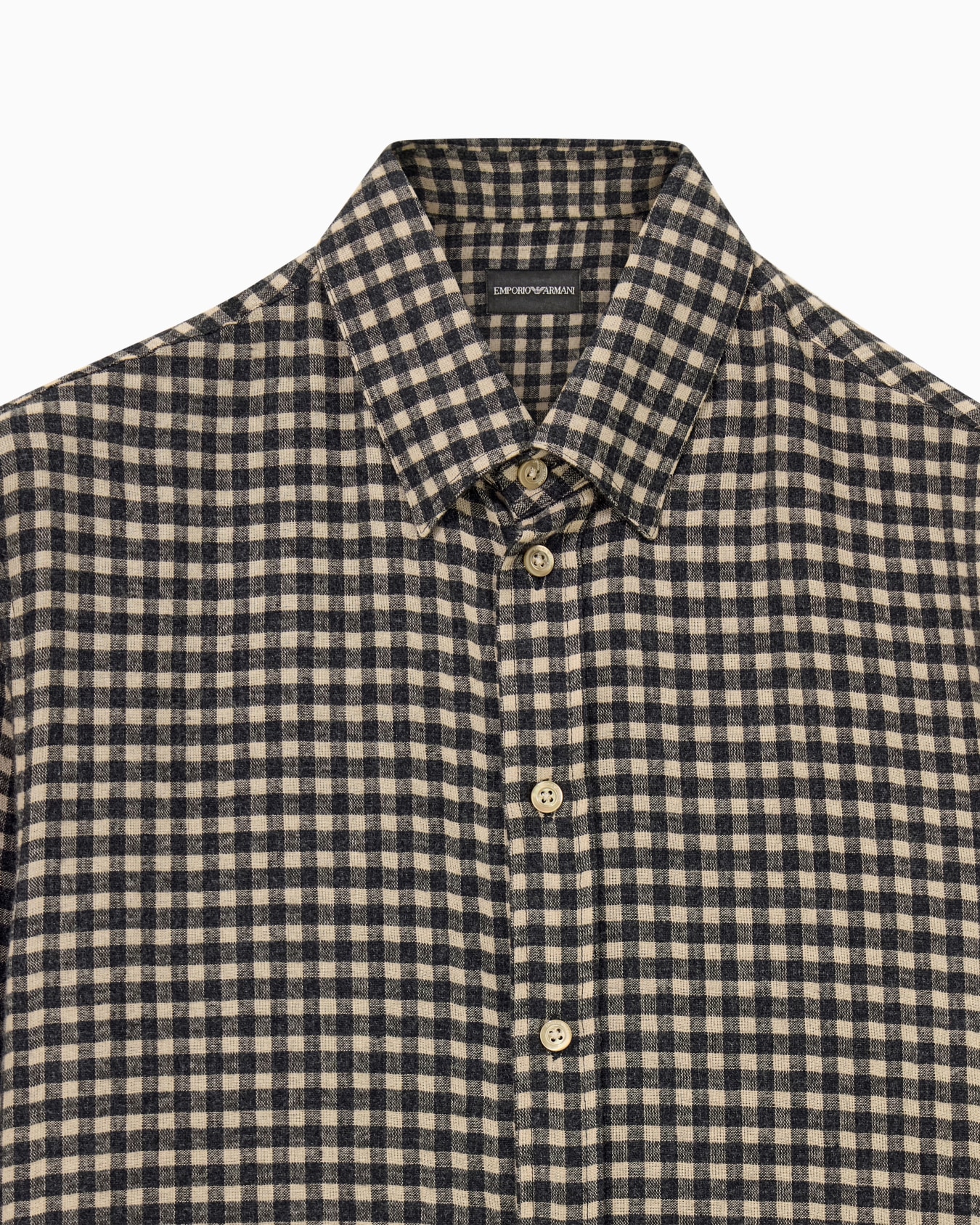 Chemise en flanelle de coton et viscose à micro-carreaux Diapositive 3